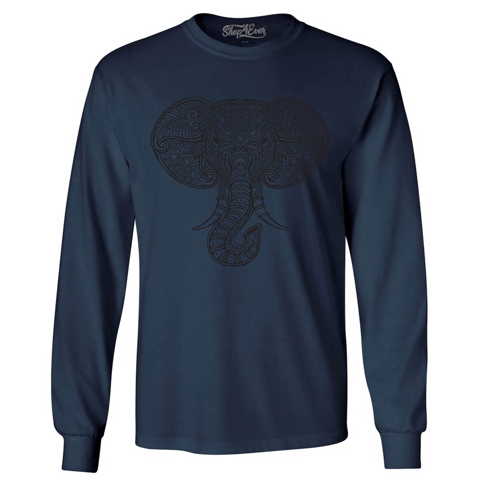 Mandala Elephant Long Sleeve Shirt