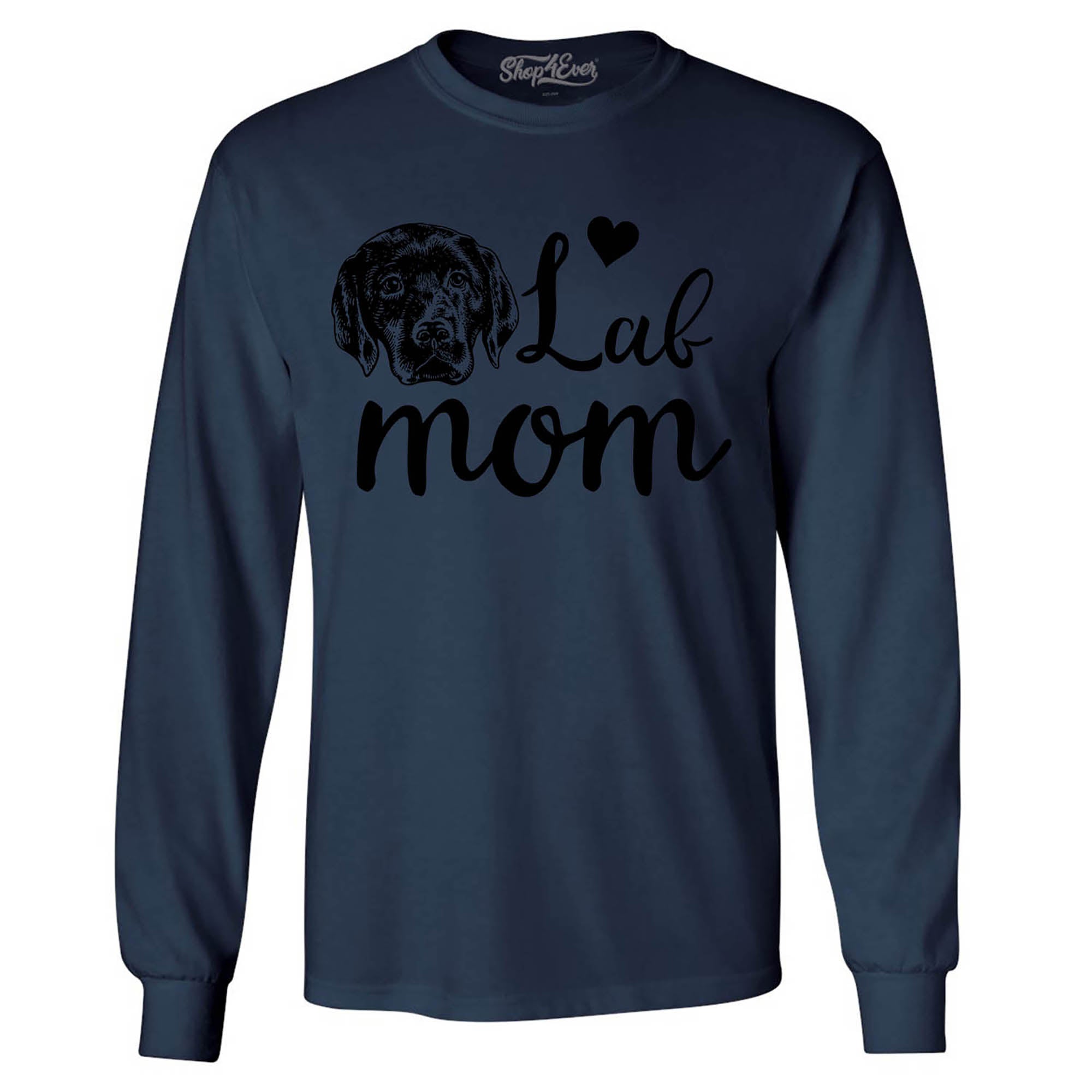 Black Lab Mom Long Sleeve Shirt