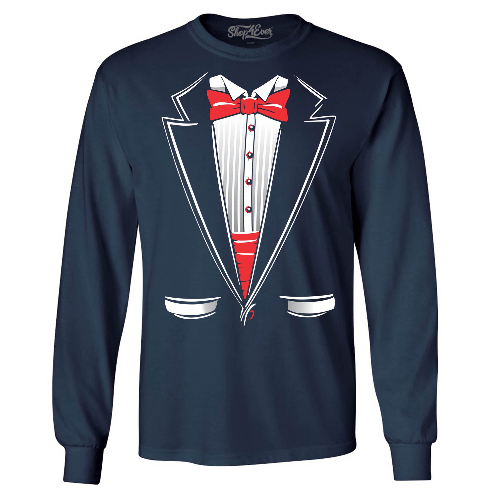 Classic Tuxedo Long Sleeve Shirt Costume Shirts