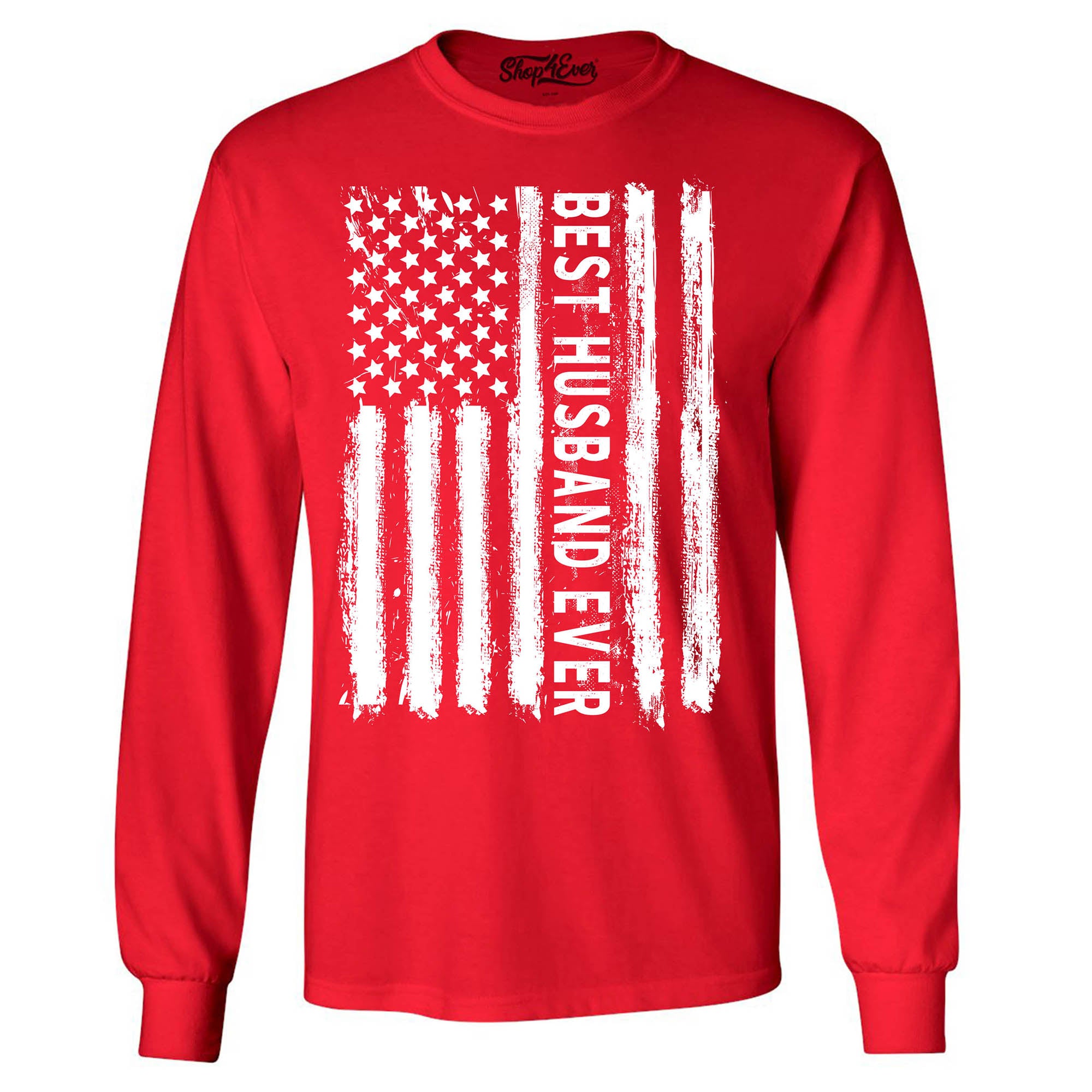 Best Husband Ever American Flag Patriotic Long Sleeve Shirt