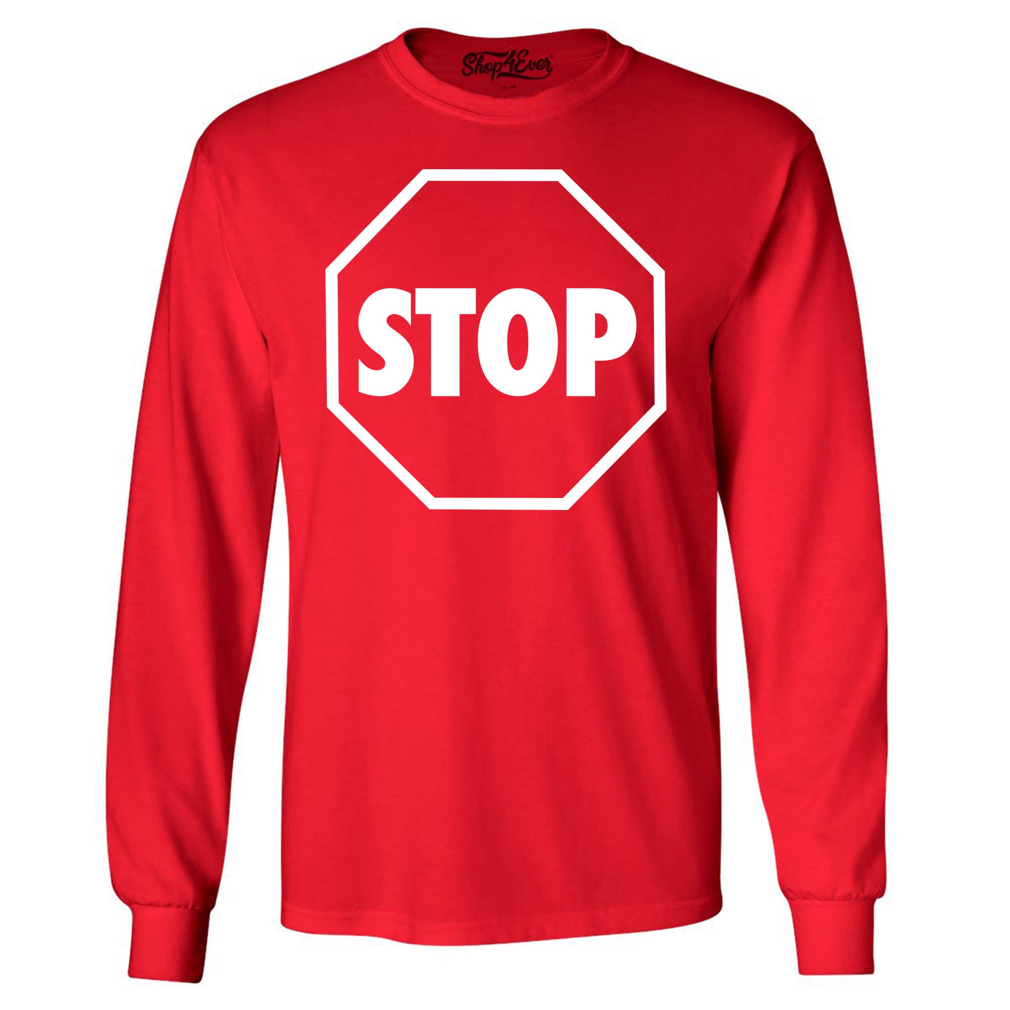 Stop Sign Traffic Stop Costume Long Sleeve Shirt