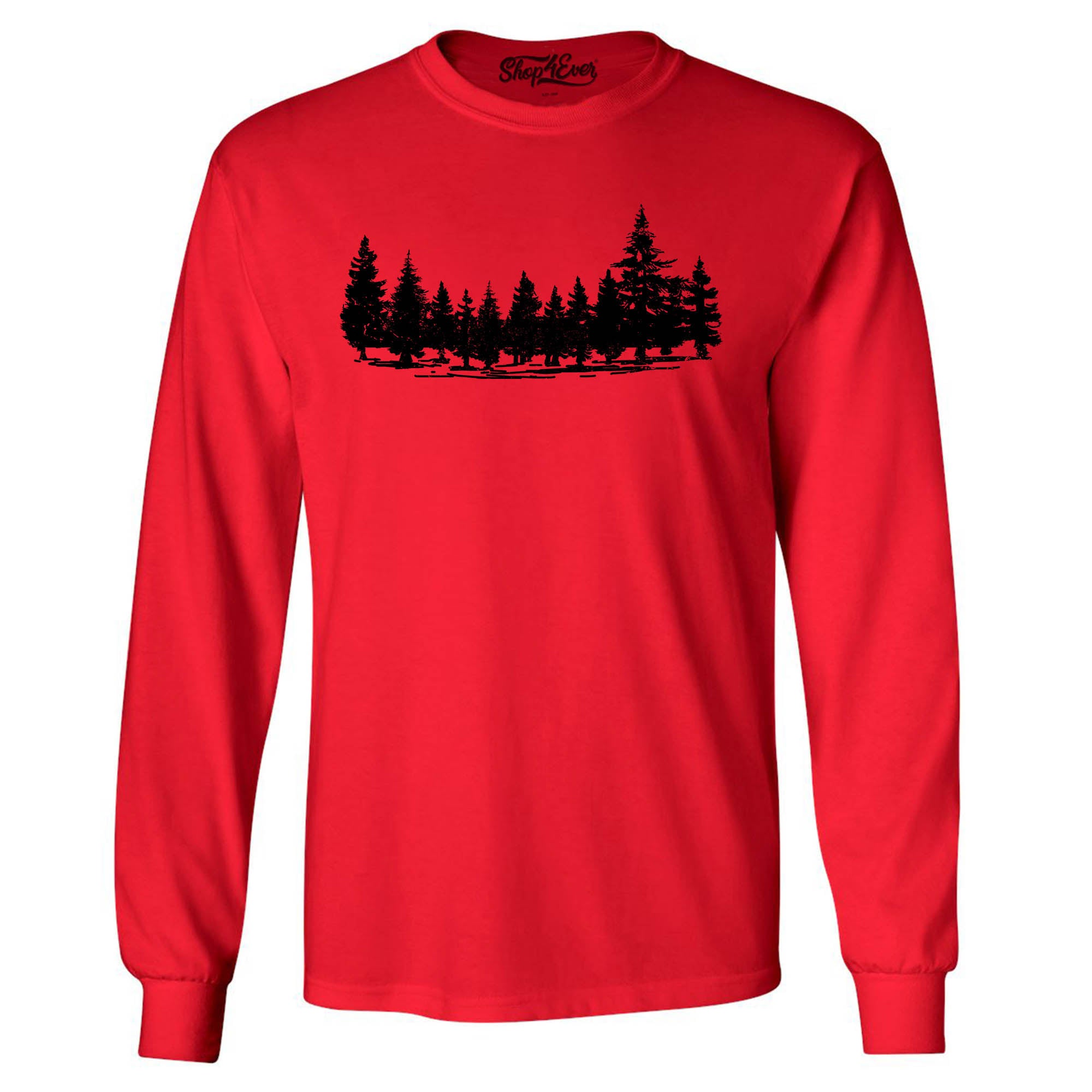 Forest Trees Nature Mountains Wildlife Long Sleeve Shirt