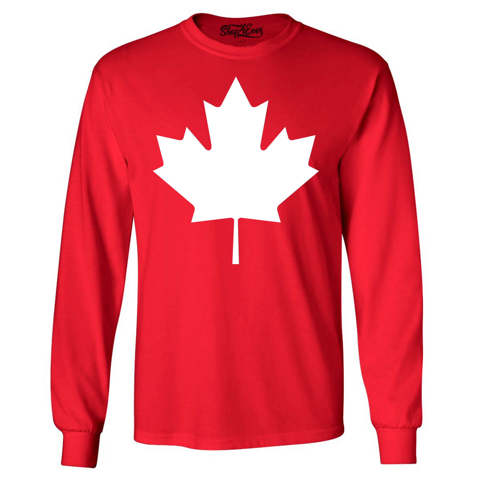 Canada White Leaf Men's Long Sleeve Shirt