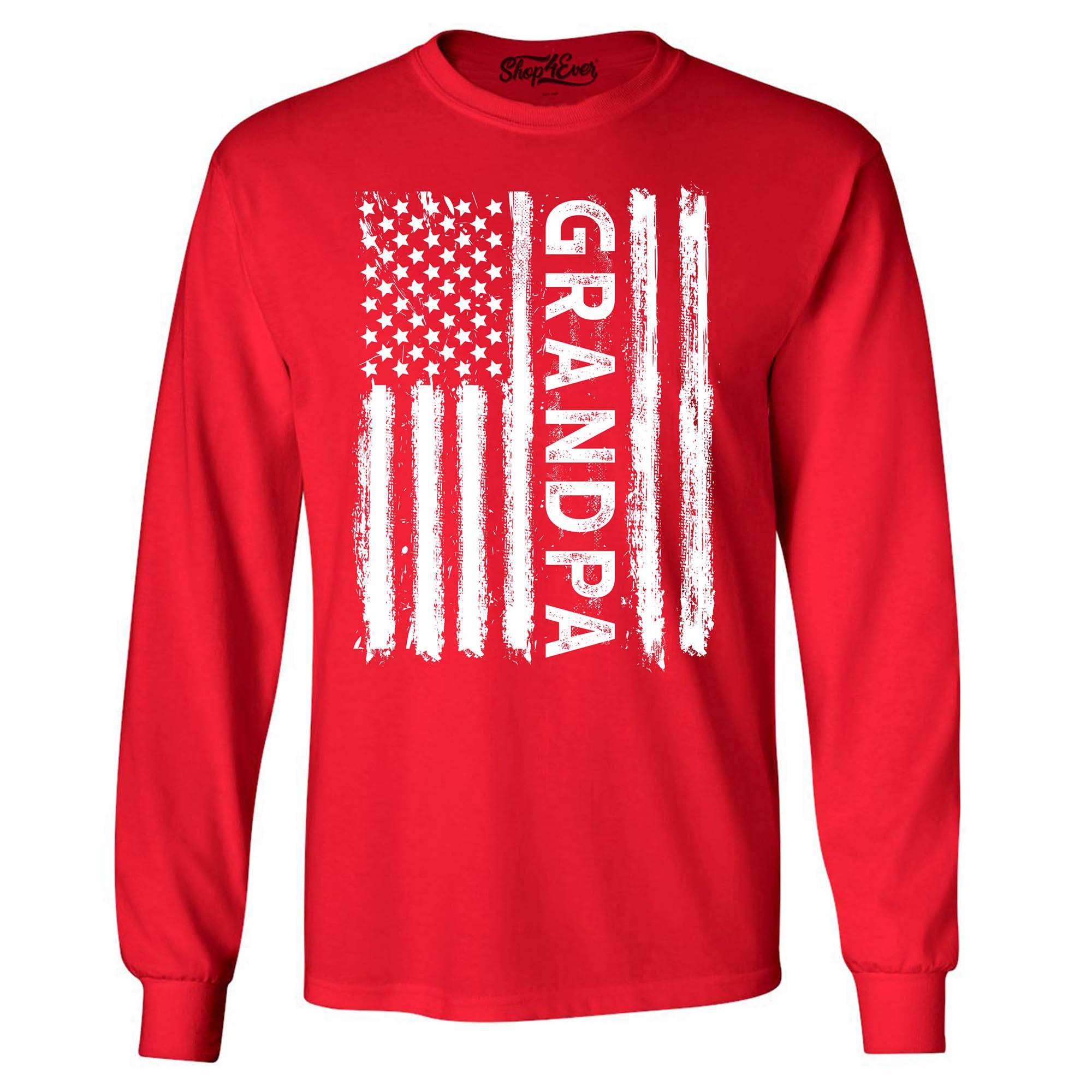 Grandpa American Flag Long Sleeve Shirt