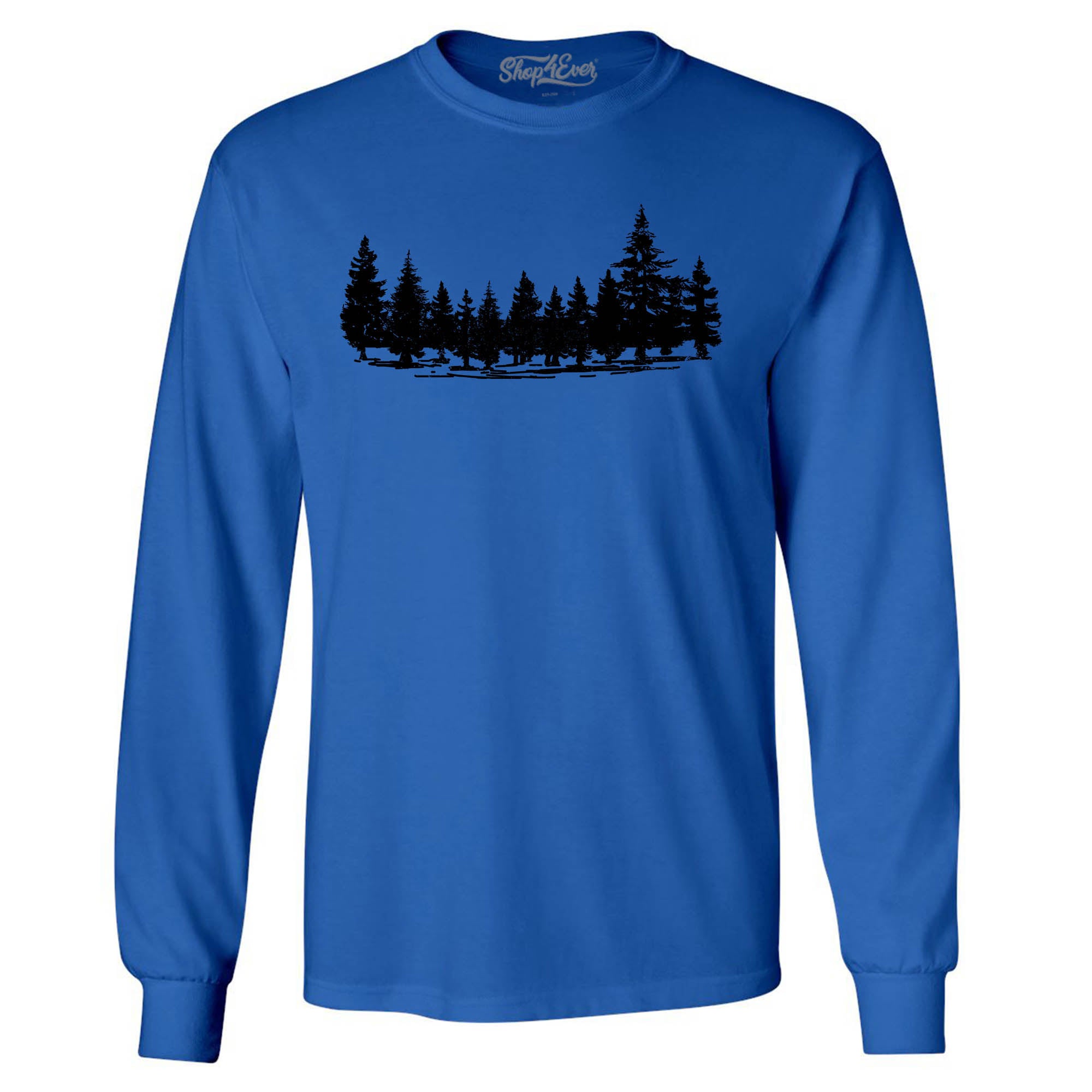 Forest Trees Nature Mountains Wildlife Long Sleeve Shirt