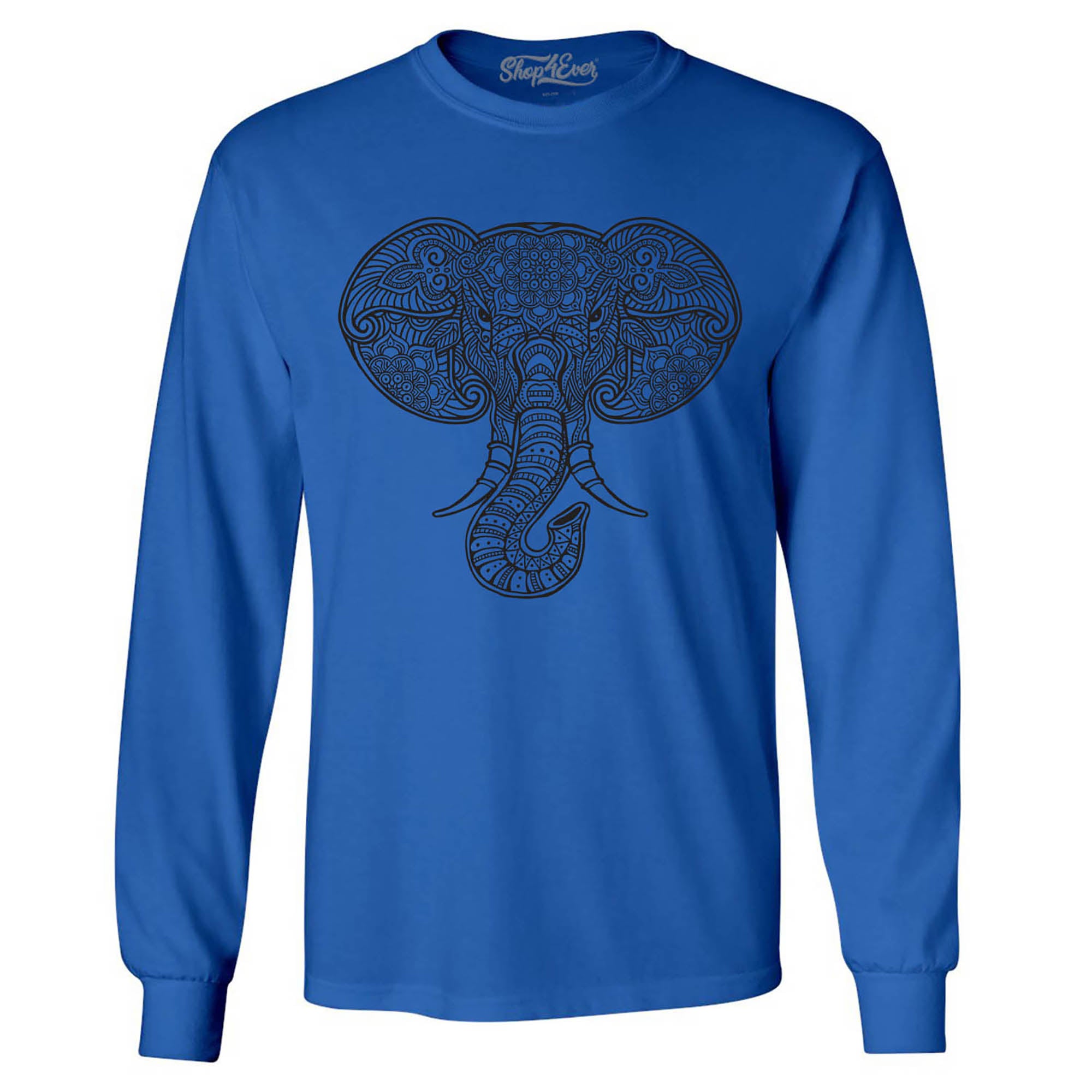 Mandala Elephant Long Sleeve Shirt