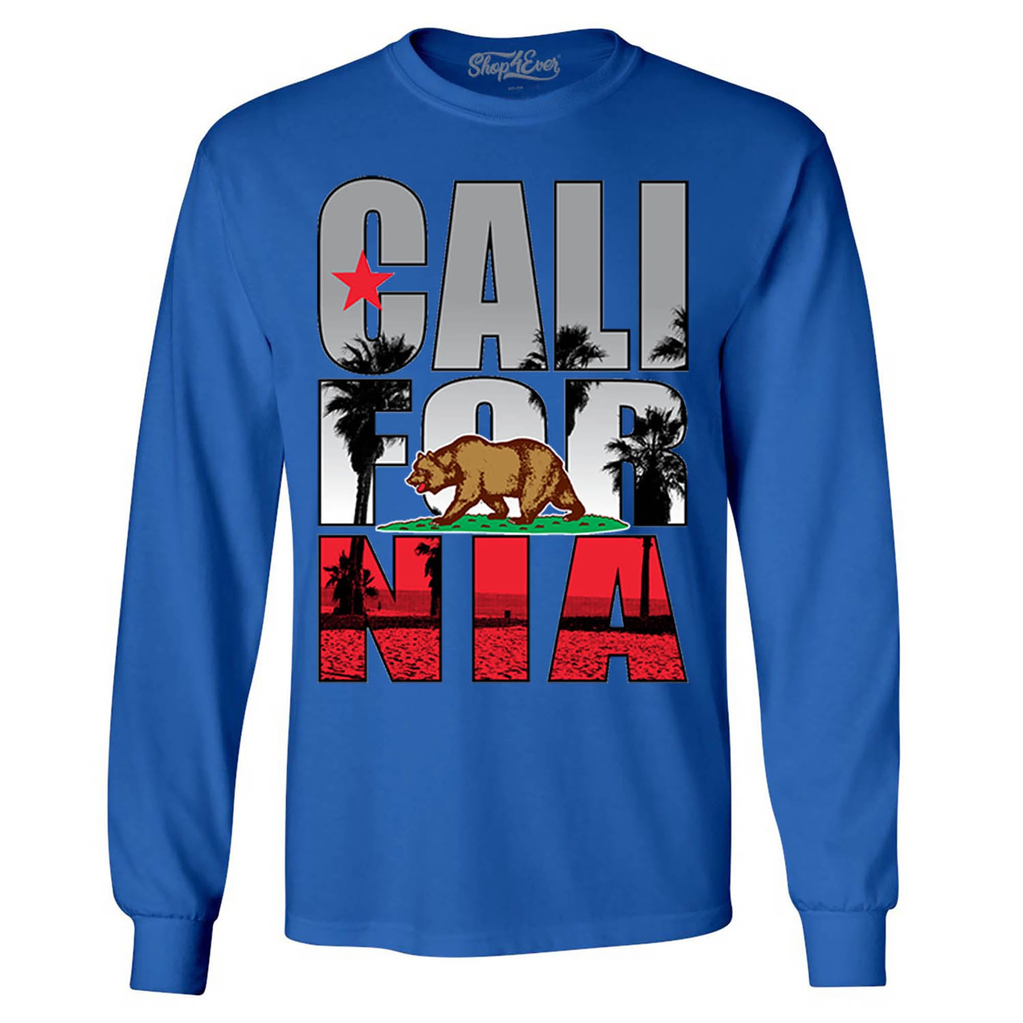 California Palm Tree Long Sleeve Shirt California Shirts
