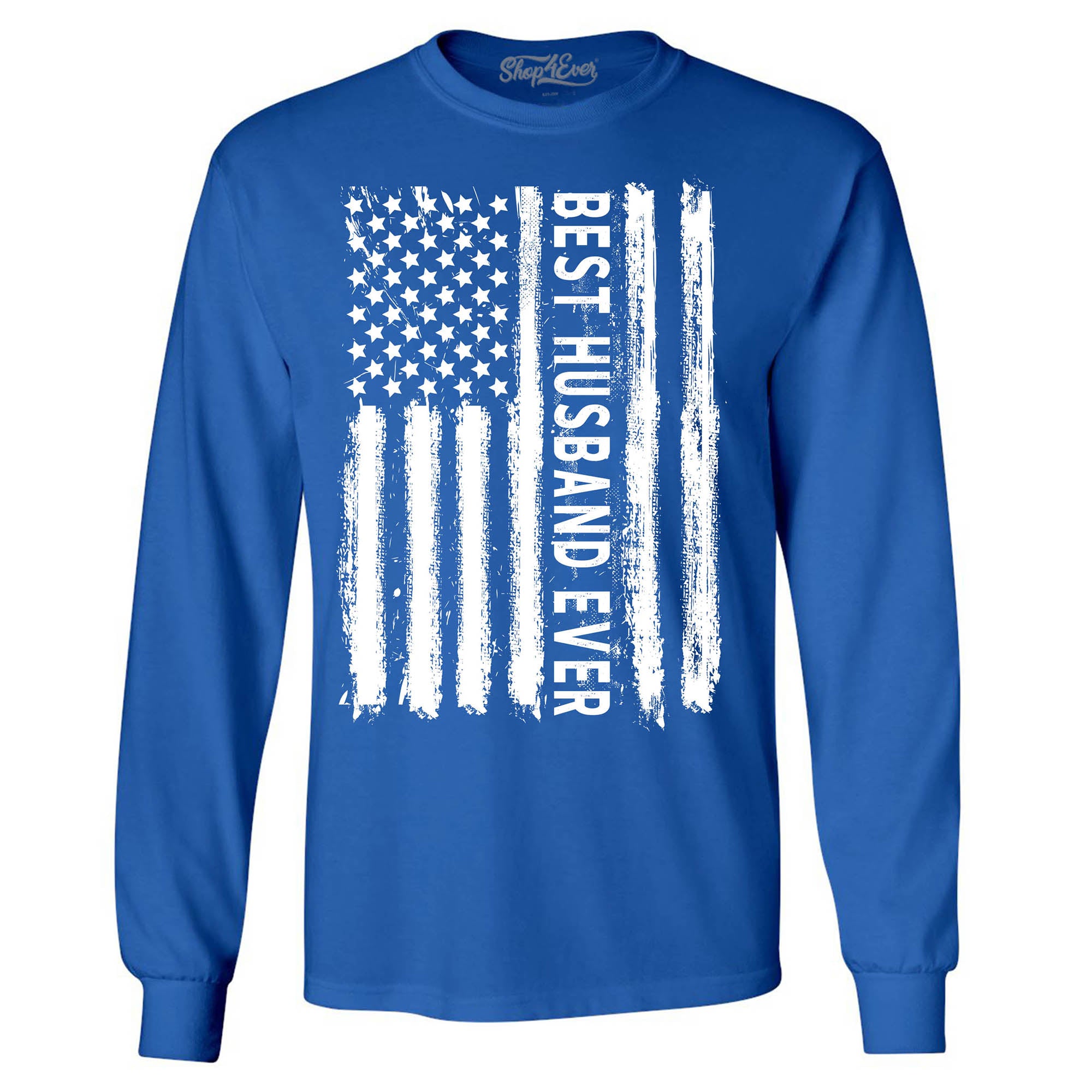 Best Husband Ever American Flag Patriotic Long Sleeve Shirt