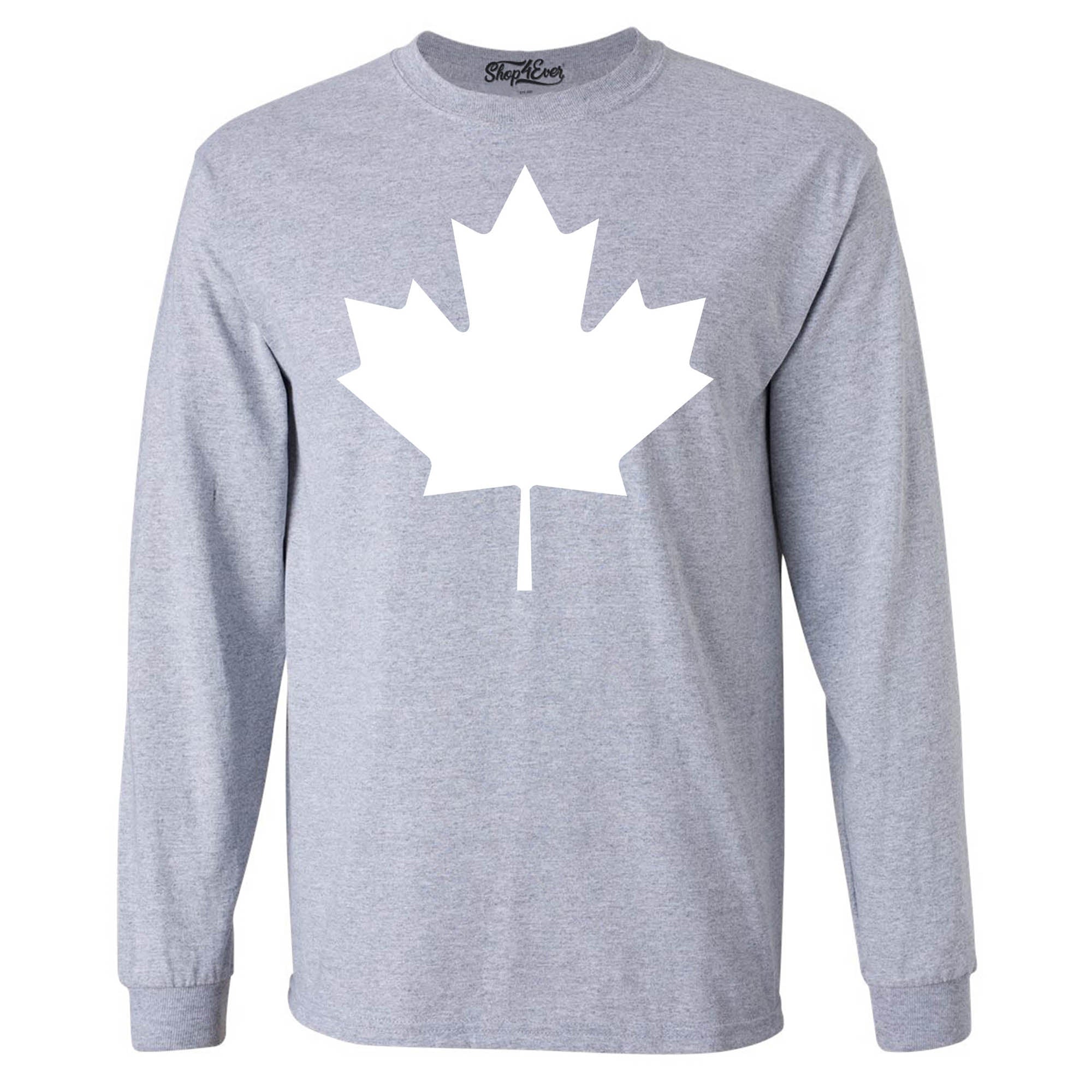 Canada White Leaf Men's Long Sleeve Shirt