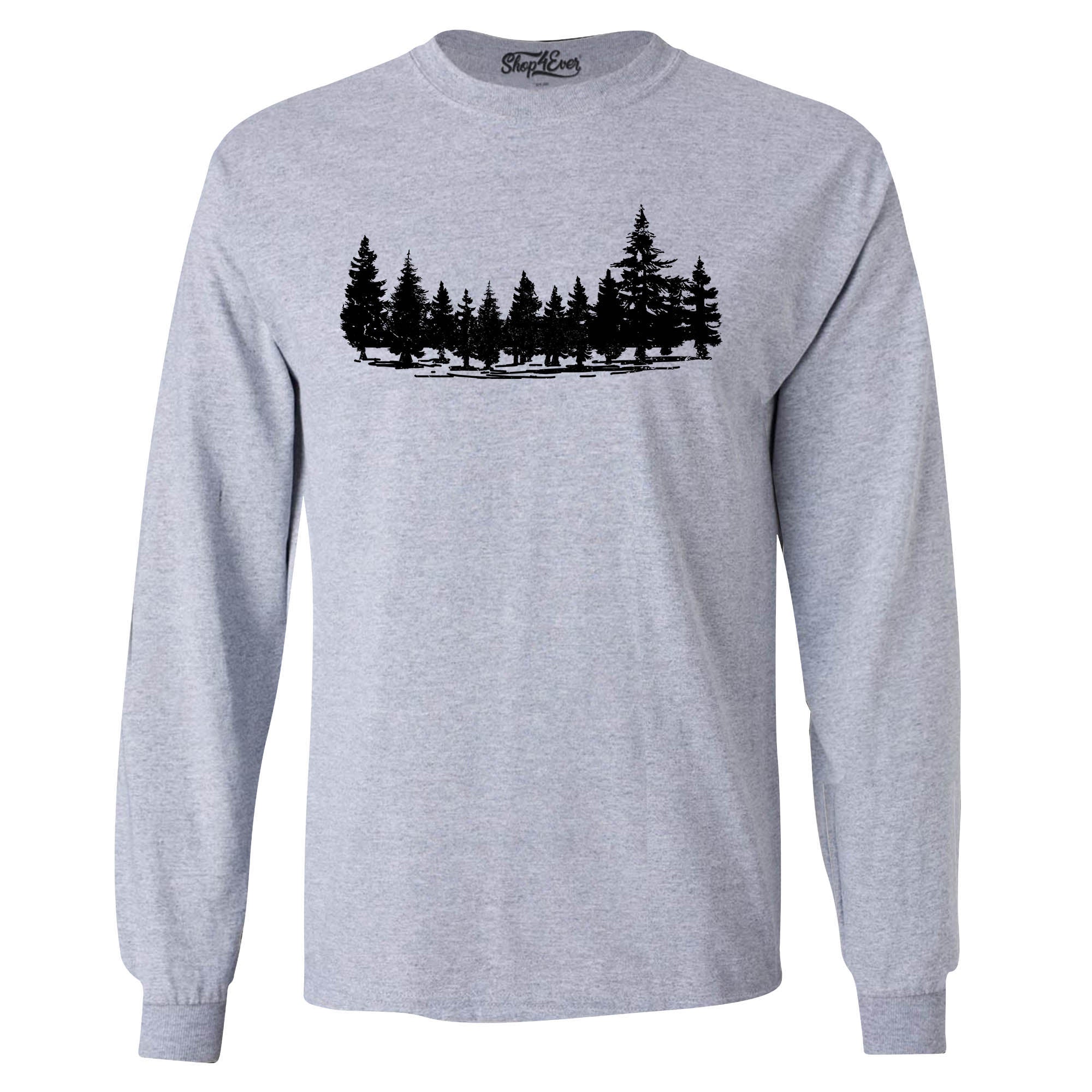 Forest Trees Nature Mountains Wildlife Long Sleeve Shirt