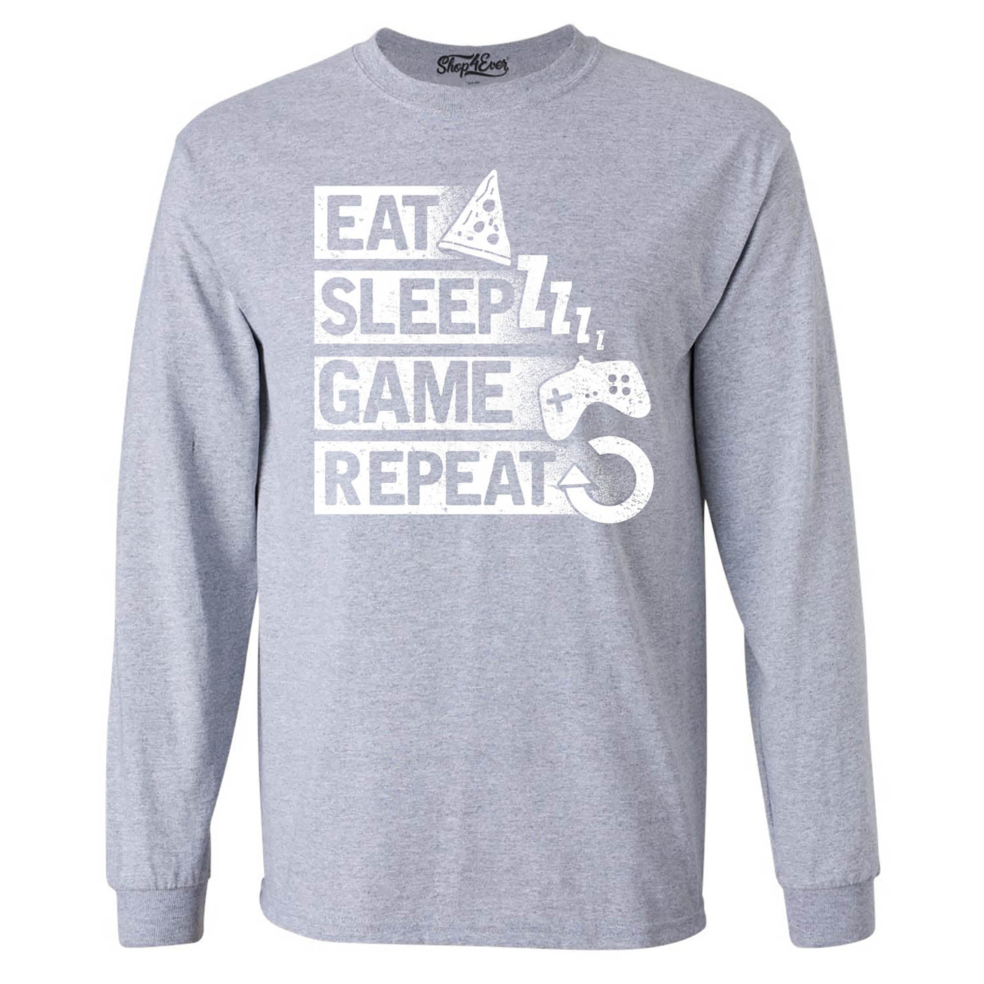 Eat Sleep Game Repeat Video Gamer Gaming Long Sleeve Shirt