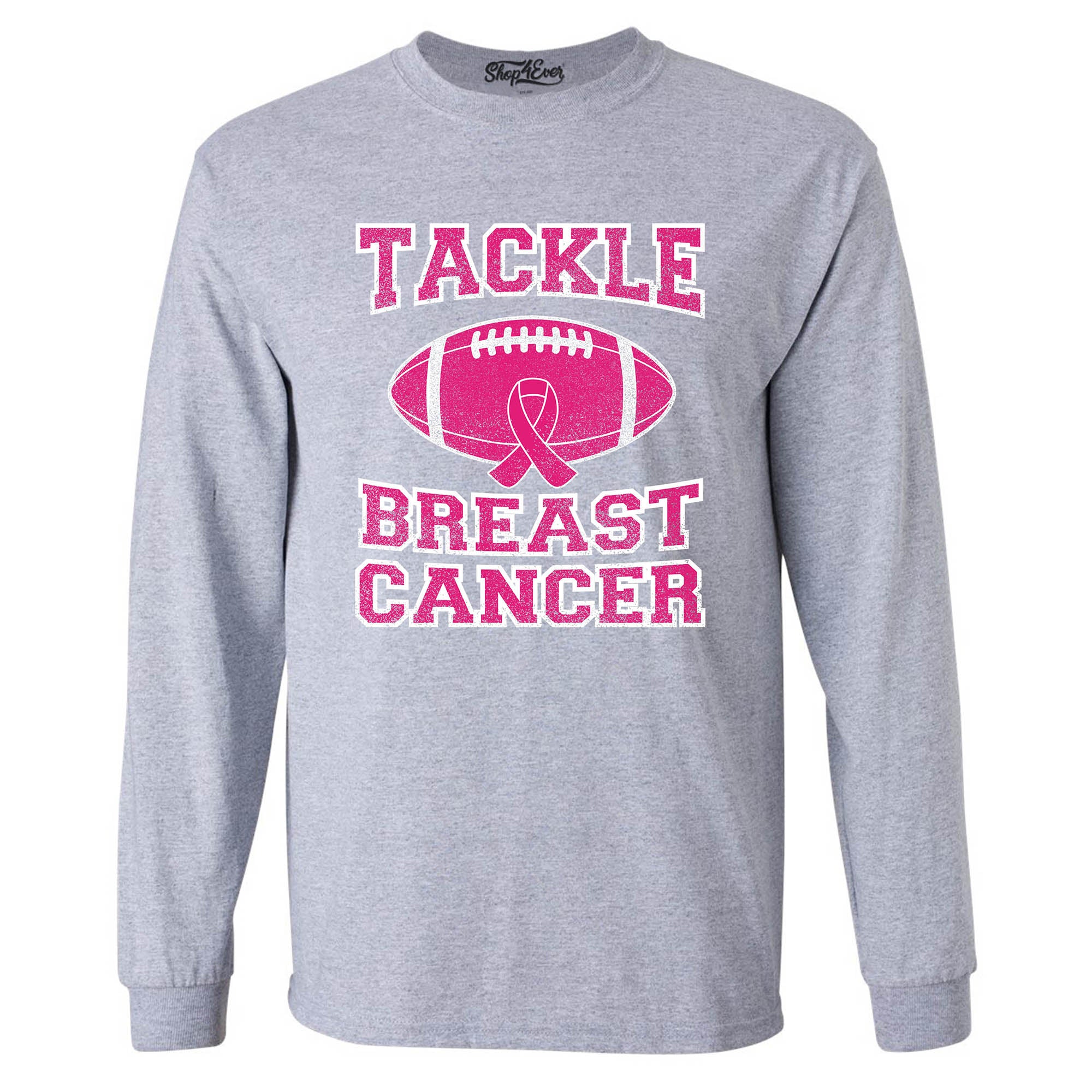 Tackle Breast Cancer Long Sleeve Shirt Breast Cancer Awareness Shirts