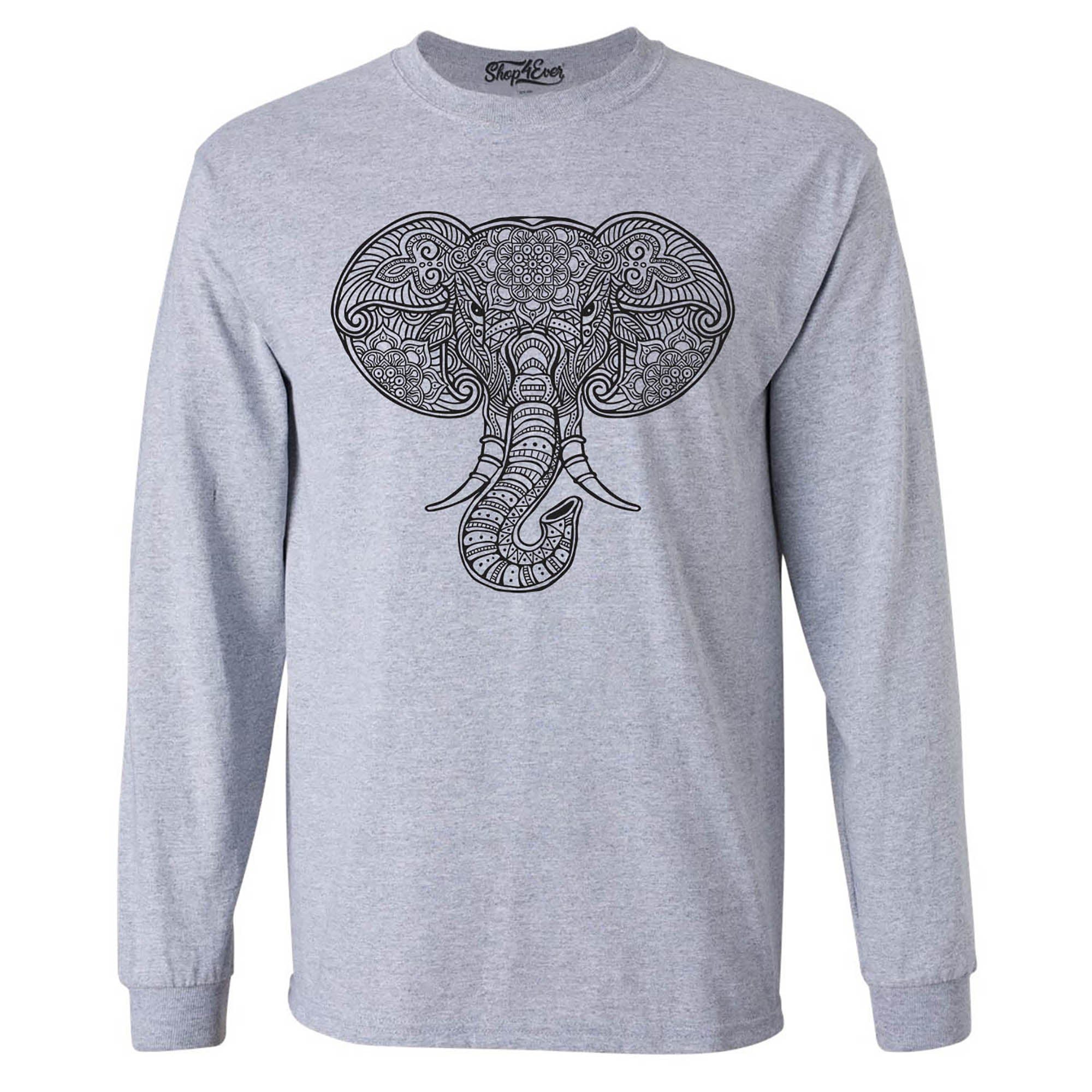 Mandala Elephant Long Sleeve Shirt