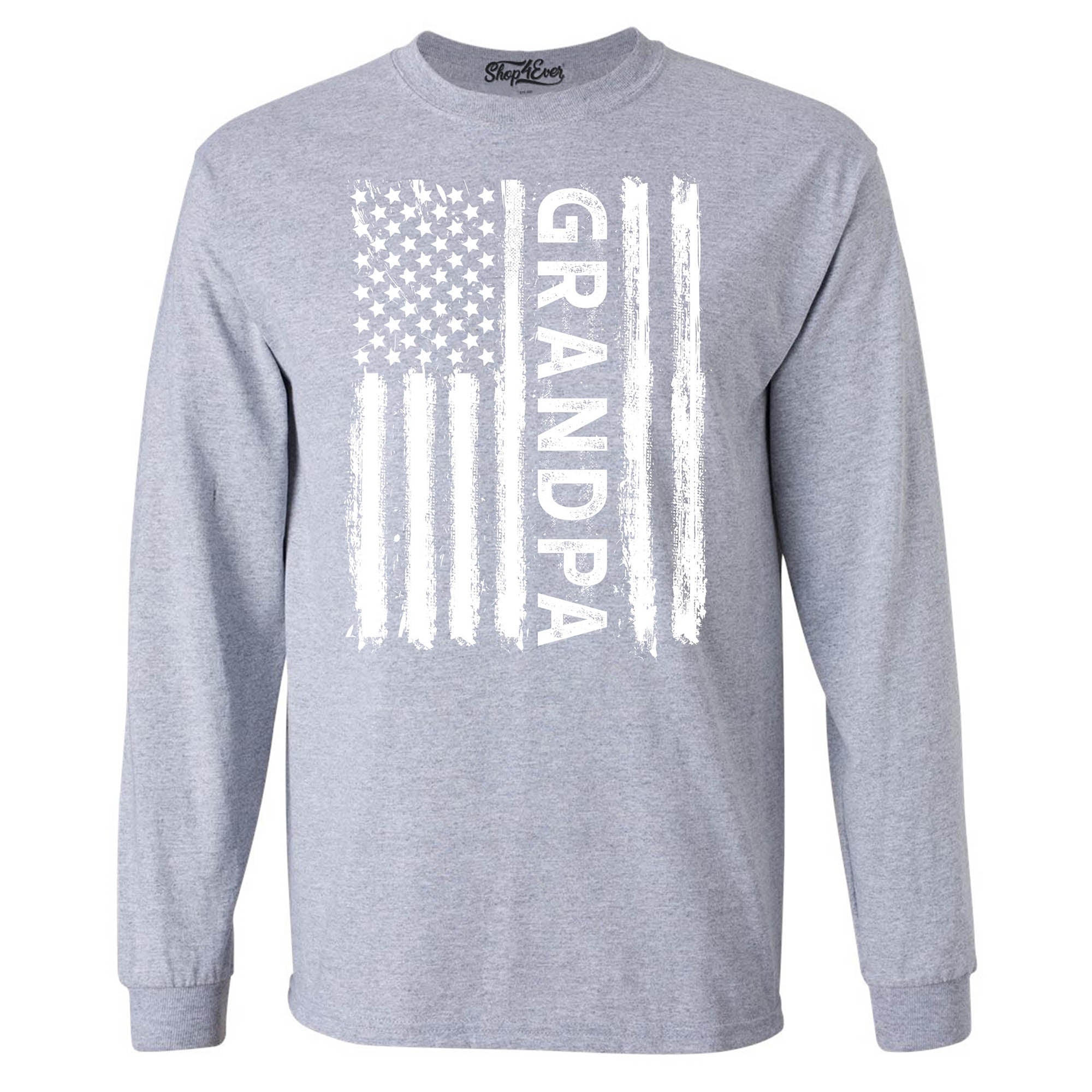 Grandpa American Flag Long Sleeve Shirt