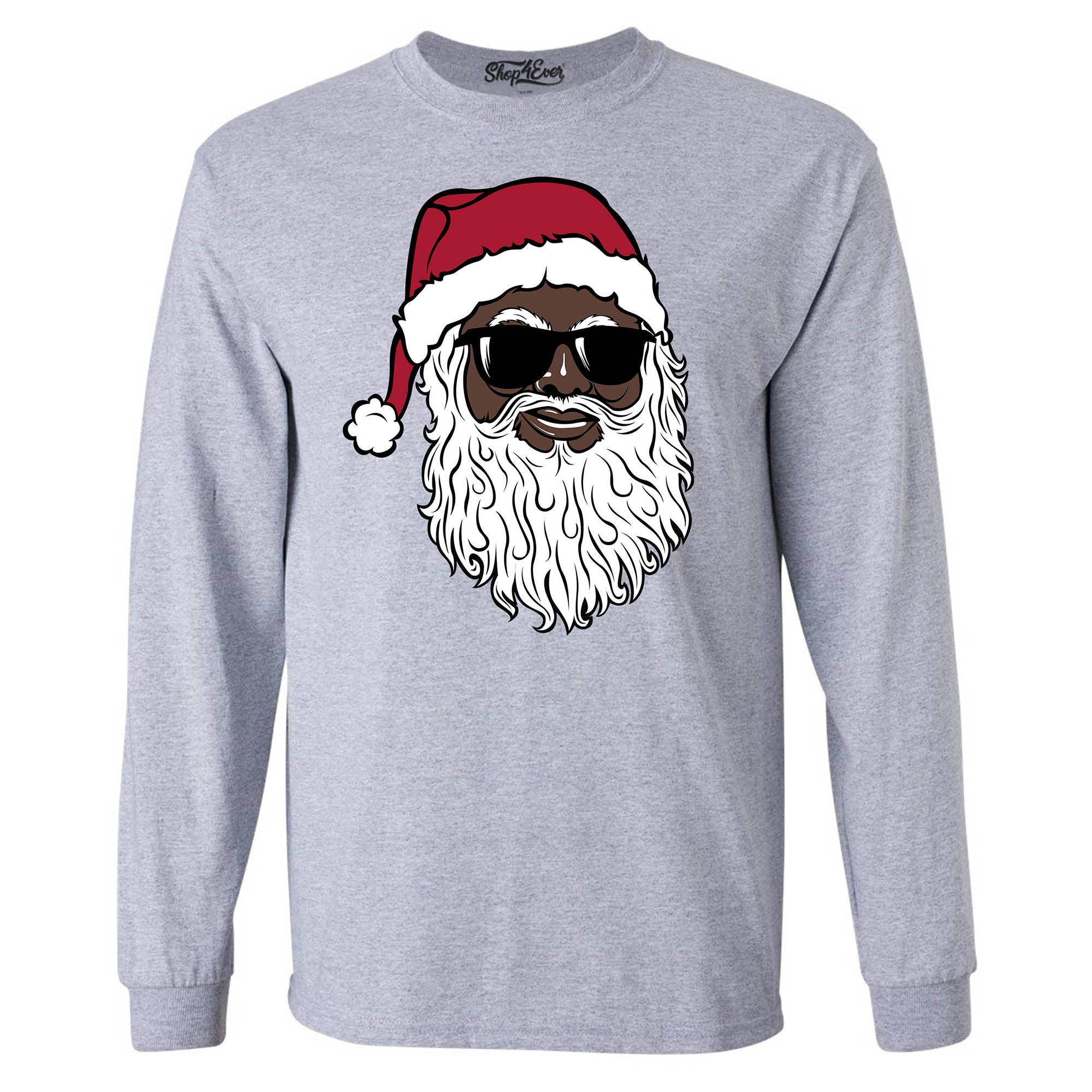 Santa Claus Wearing Sunglasses Christmas Xmas Long Sleeve Shirt