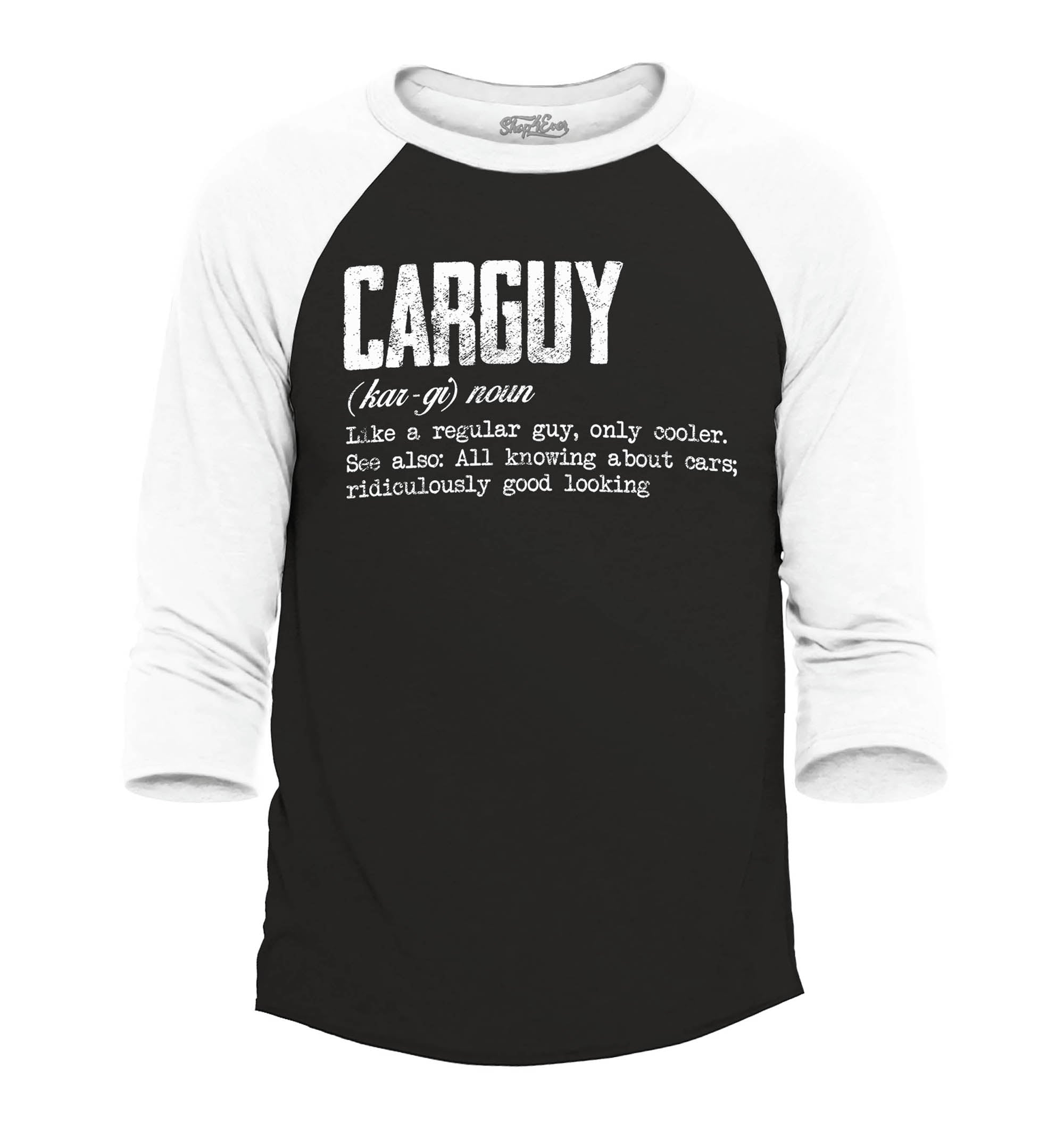 Car Guy Definition Raglan Baseball Shirt