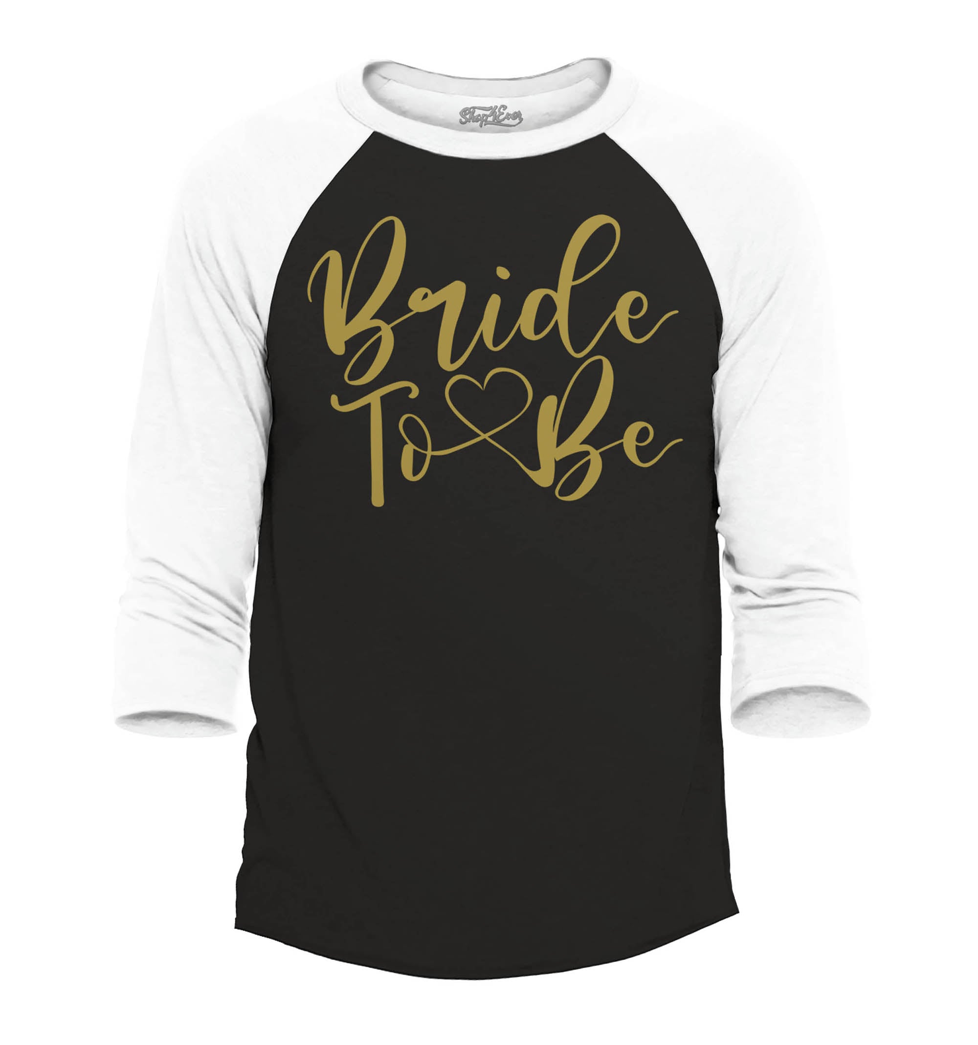 Bride to Be Gold Wedding Raglan Baseball Shirt