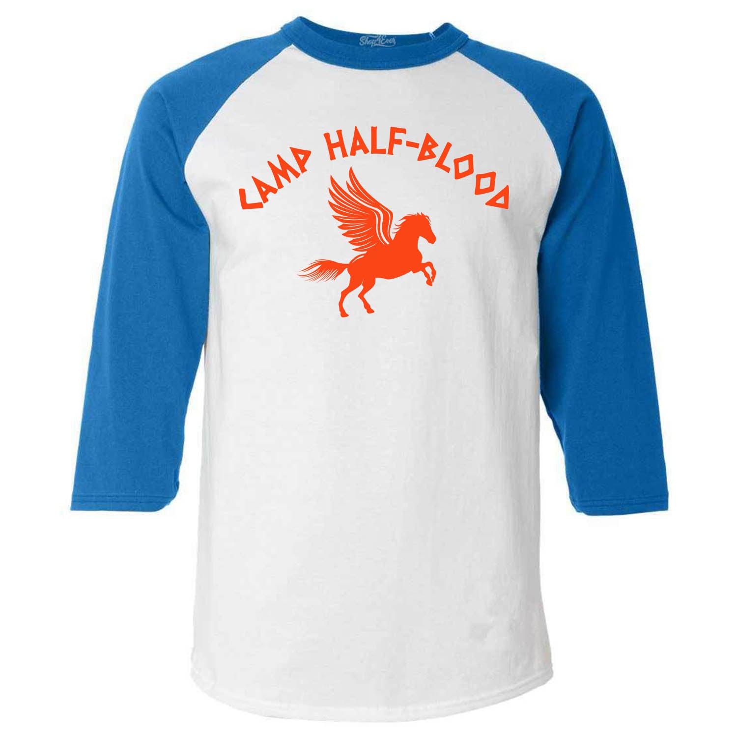Camp Half Blood Orange Demigods Tee Raglan Baseball Shirt