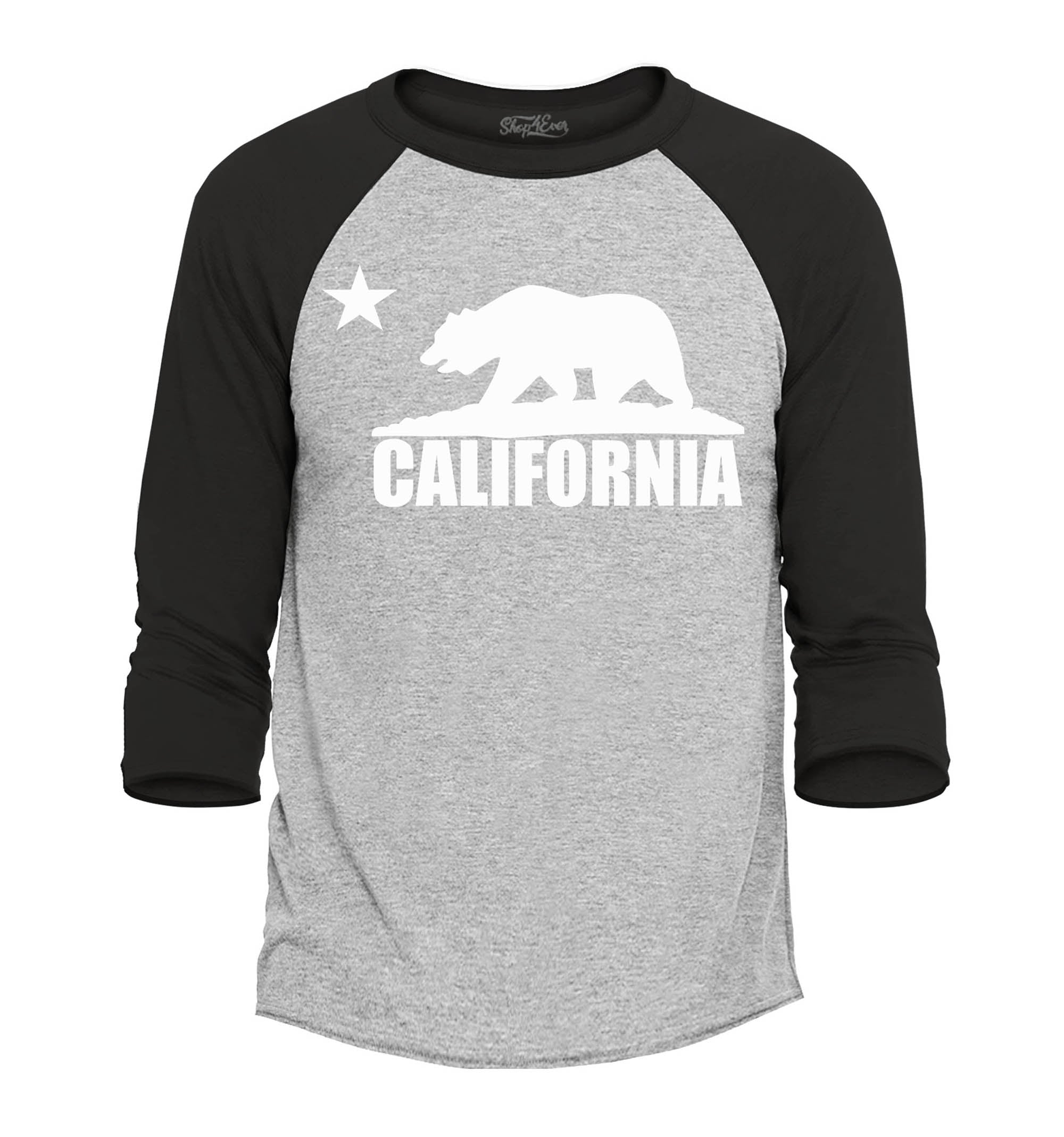 California State White Bear Raglan Baseball Shirt