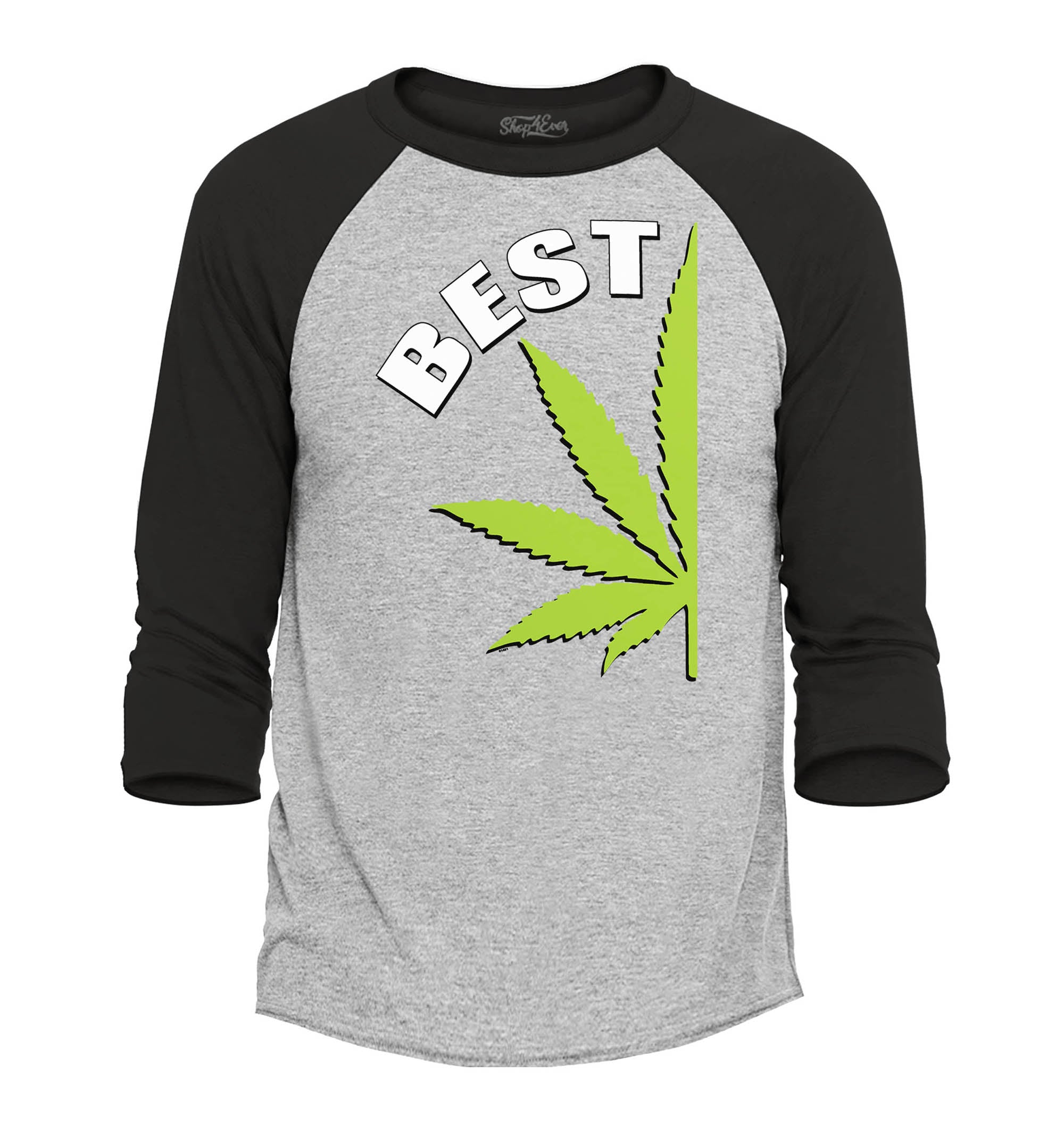 Best Buds Weed Leaf Baseball Shirt Weed Smokers Raglan Shirt