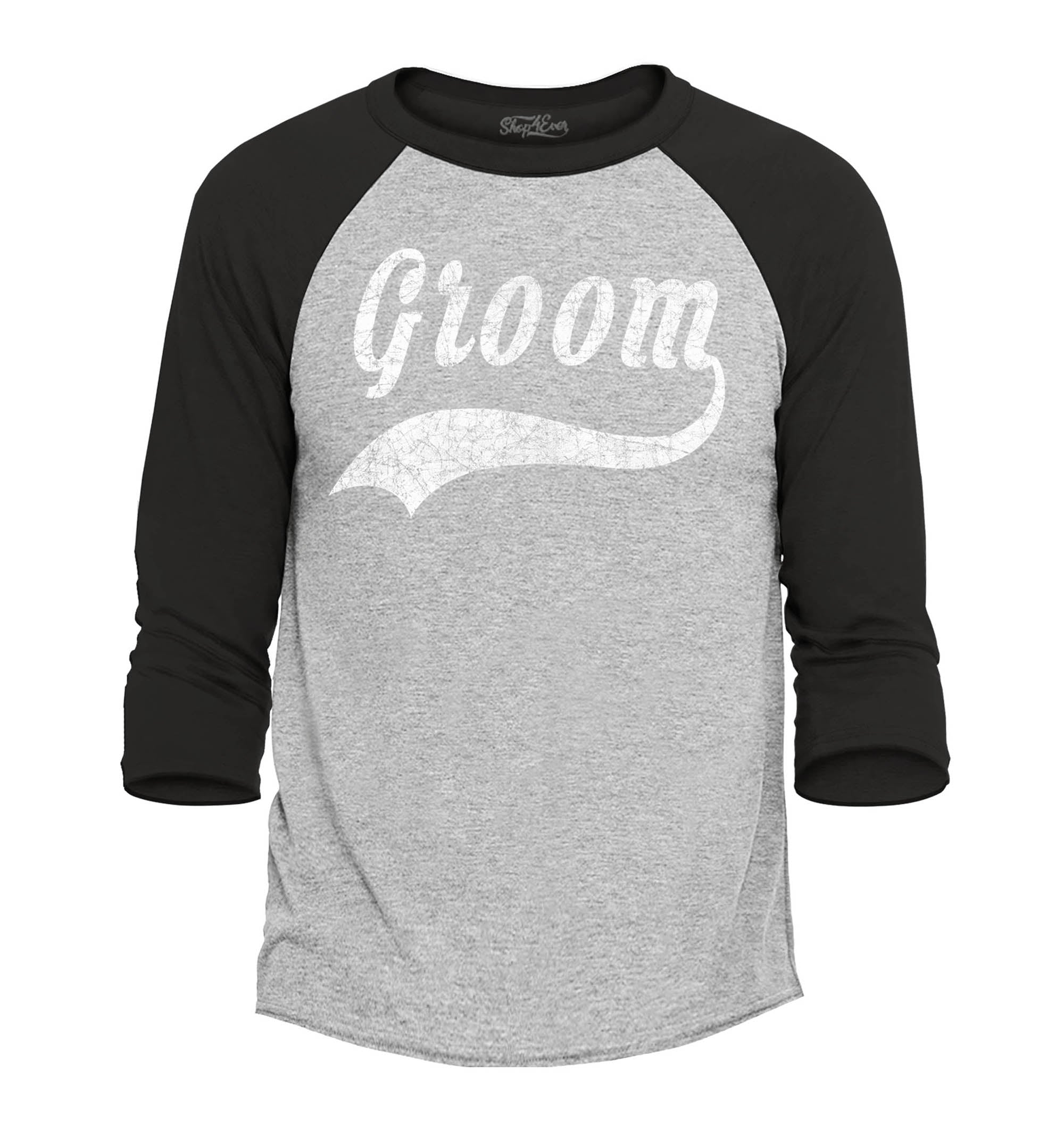 Groom Distressed Wedding Raglan Baseball Shirt