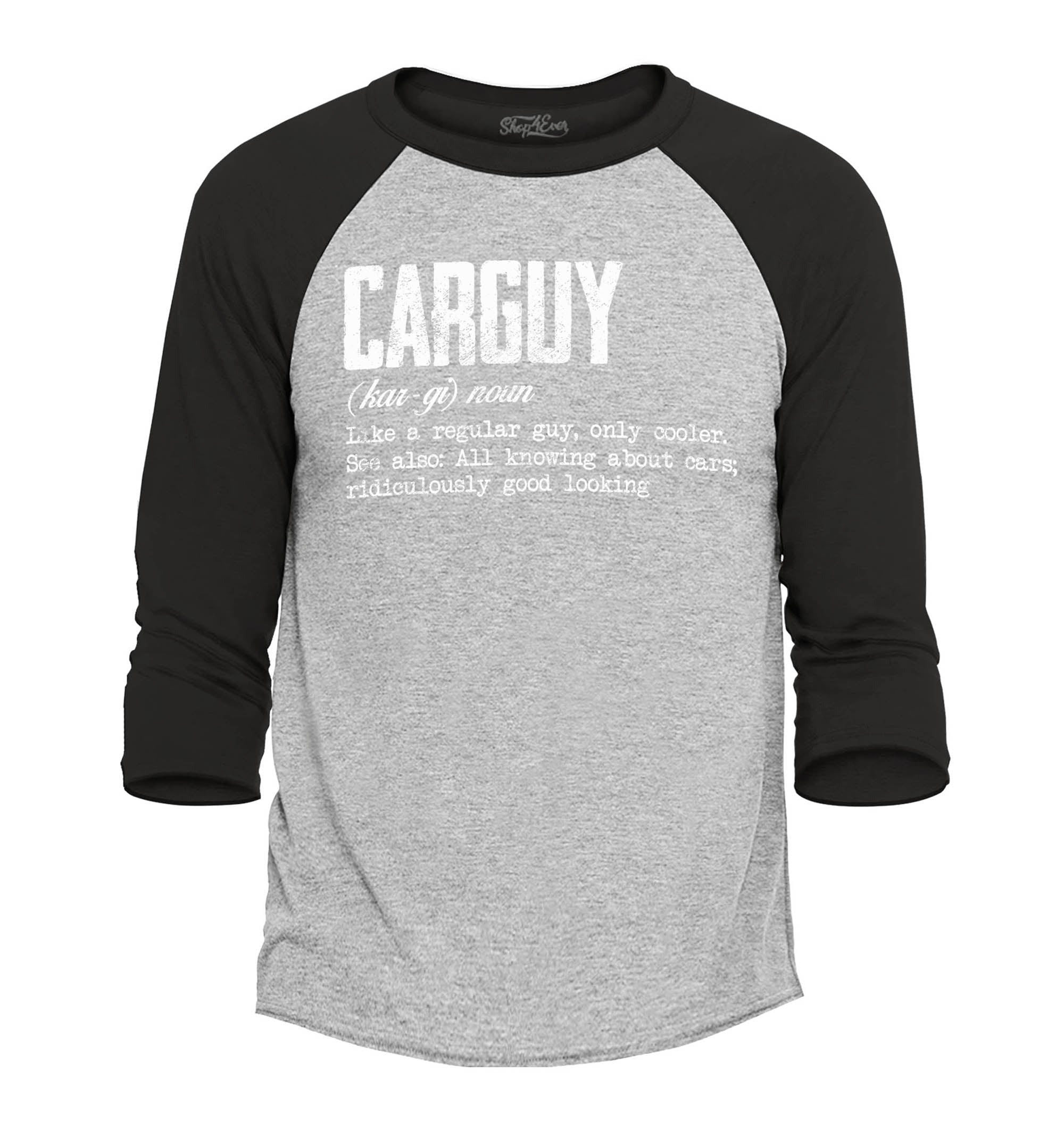 Car Guy Definition Raglan Baseball Shirt
