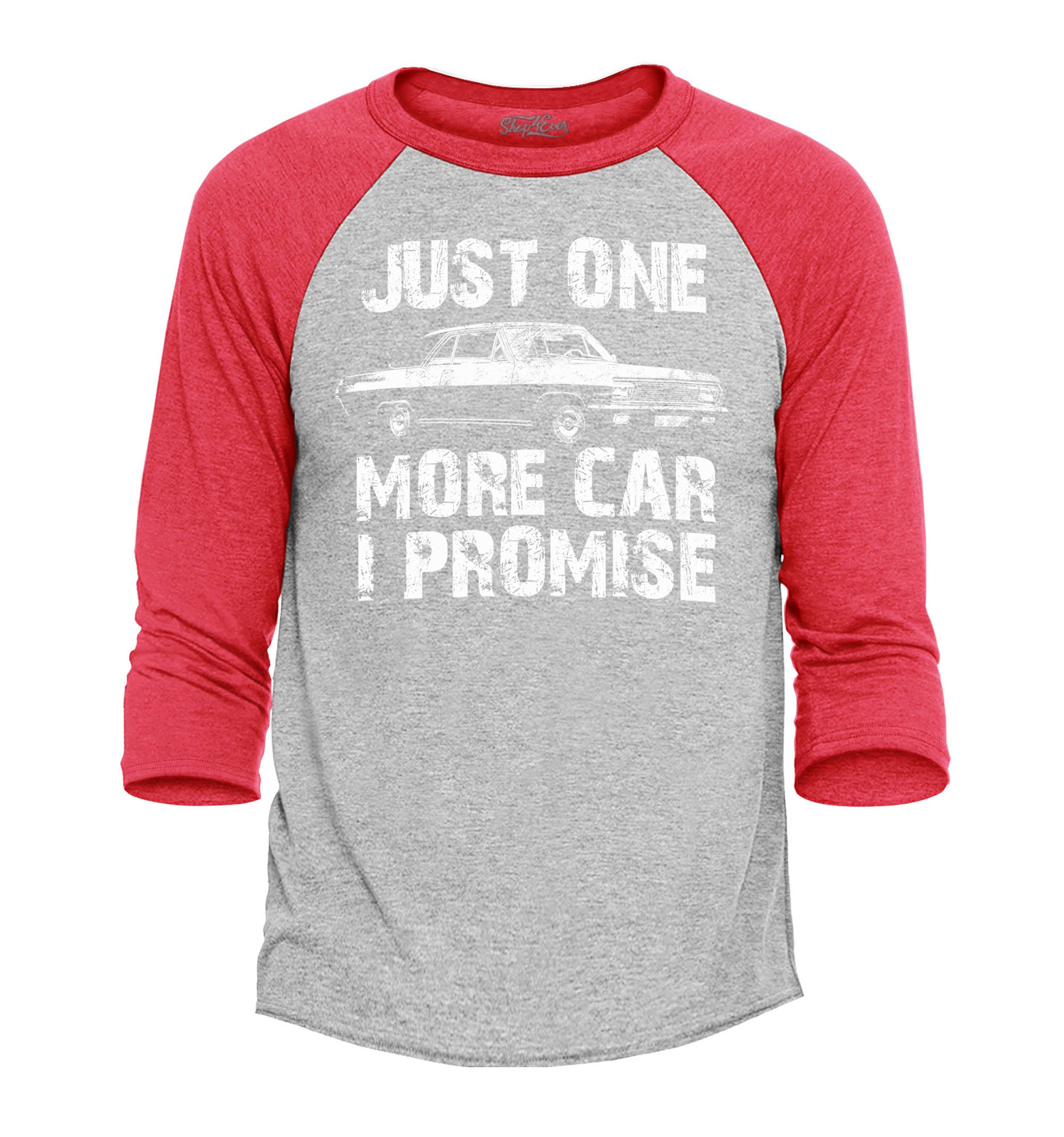 Just One More Car I Promise Raglan Baseball Shirt