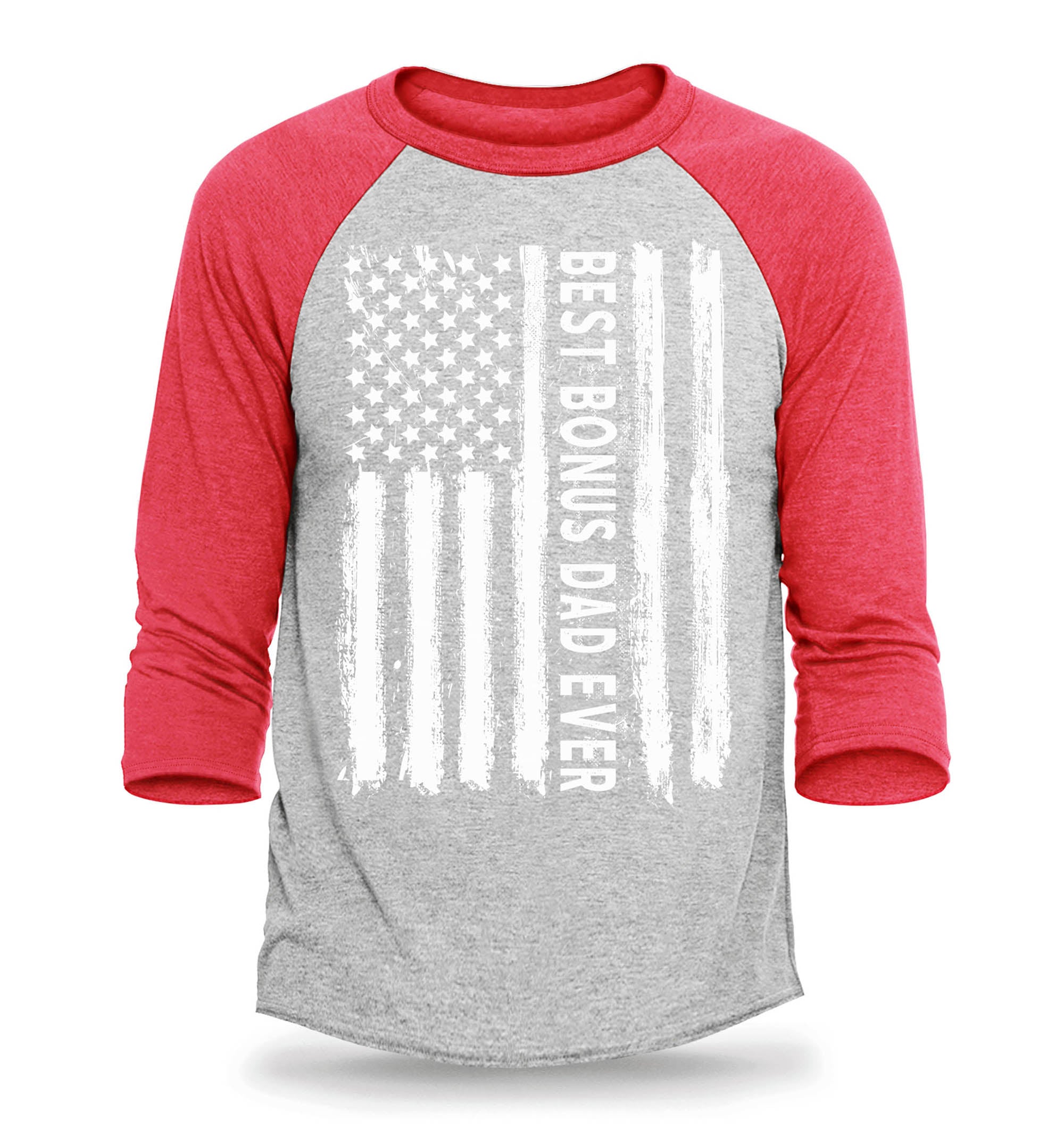 Best Bonus Dad Ever Stepdad Gift Raglan Baseball Shirt