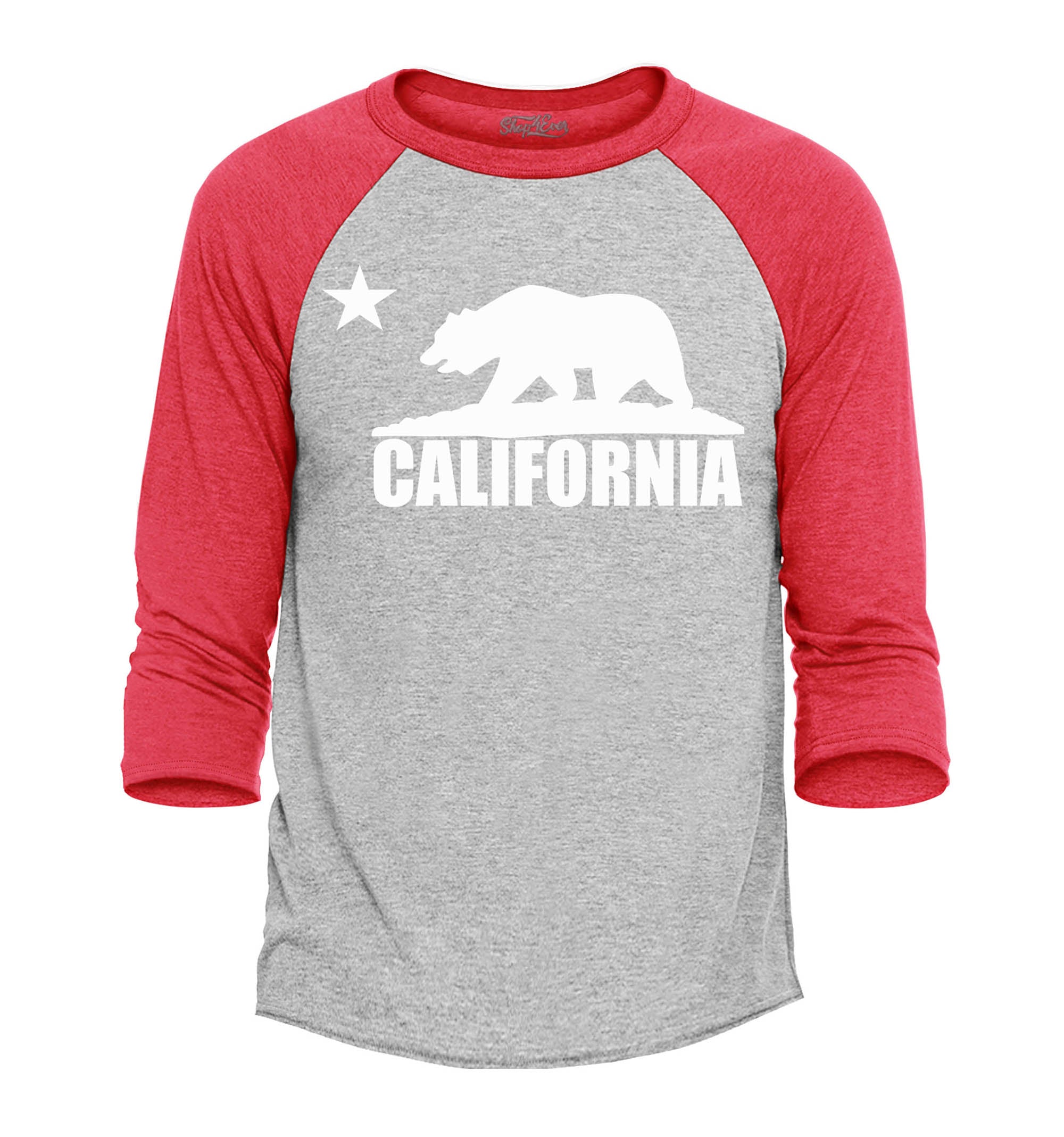 California State White Bear Raglan Baseball Shirt
