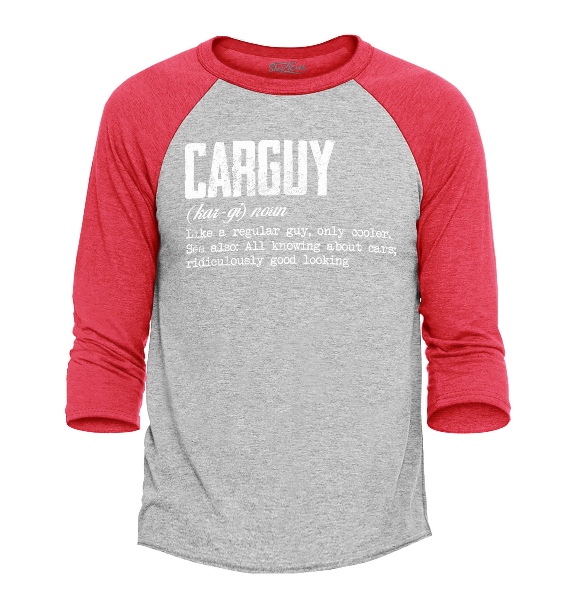 Car Guy Definition Raglan Baseball Shirt