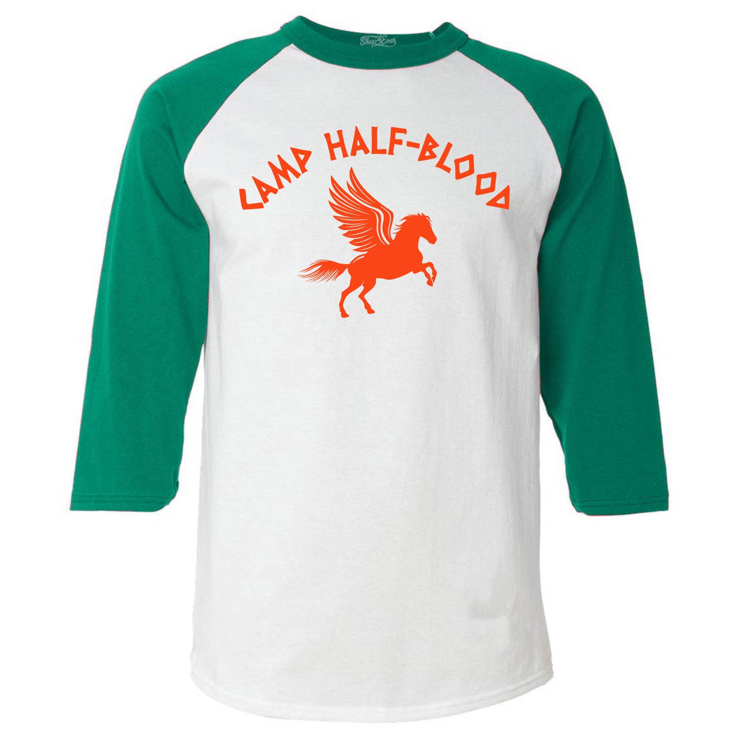 Camp Half Blood Orange Demigods Tee Raglan Baseball Shirt