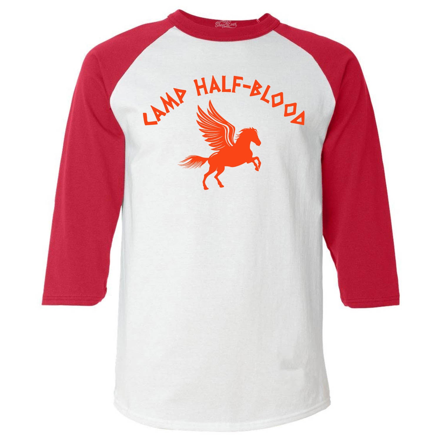 Camp Half Blood Orange Demigods Tee Raglan Baseball Shirt