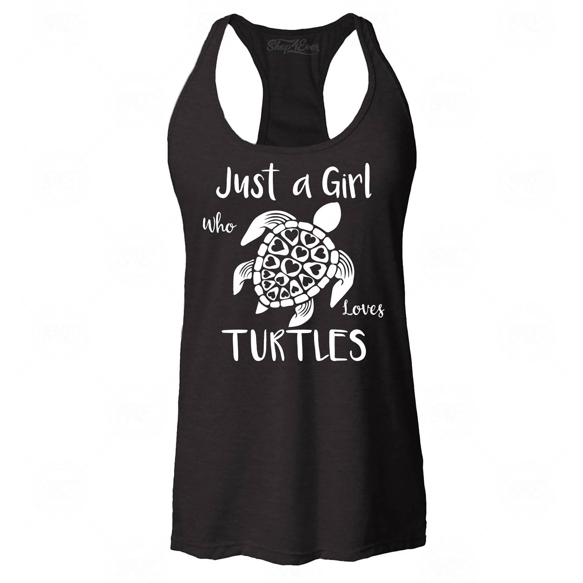 Just A Girl Who Loves Turtles Women's Racerback Tank Top Slim Fit