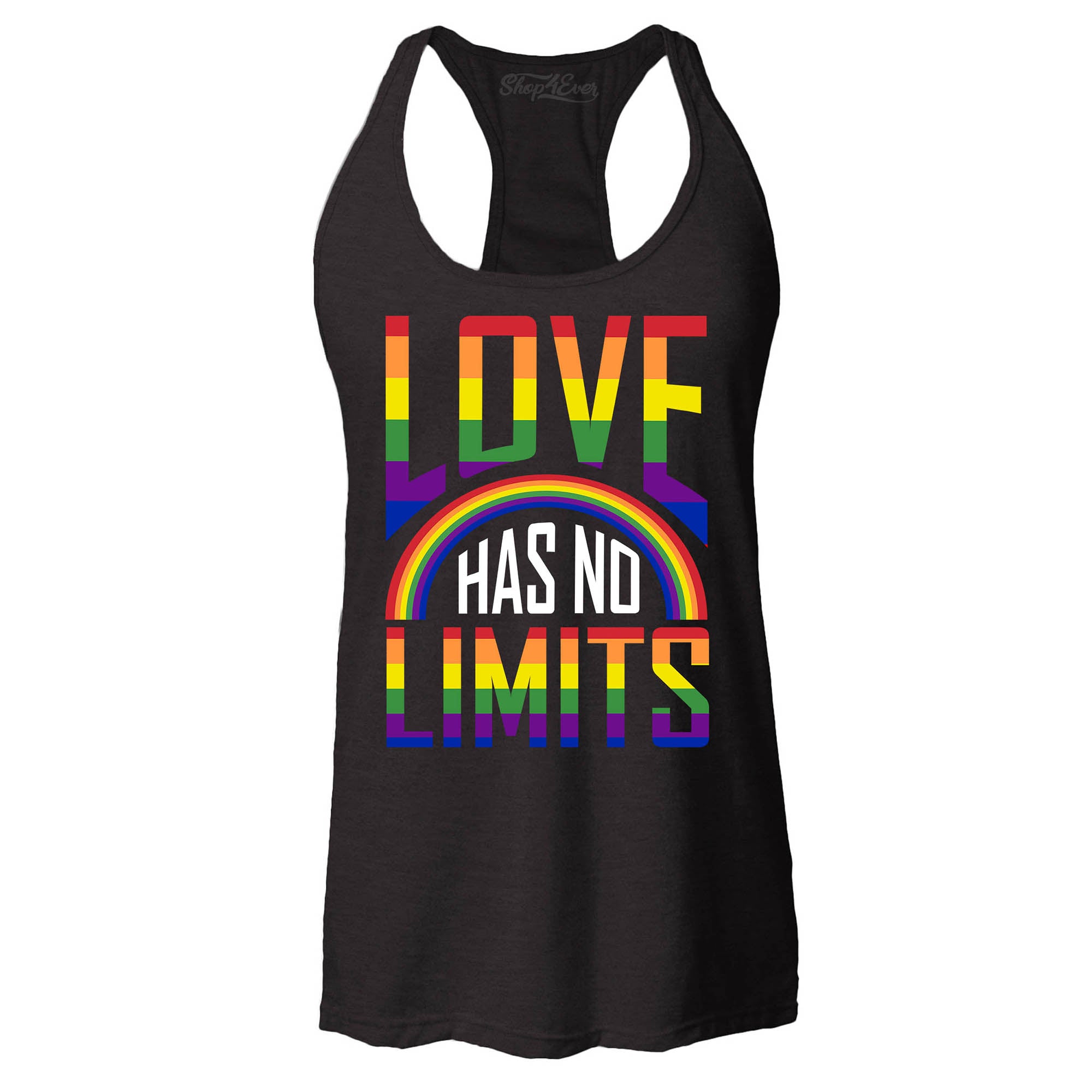 Love Has No Limits ~ Gay Pride Women's Racerback Tank Top Slim Fit