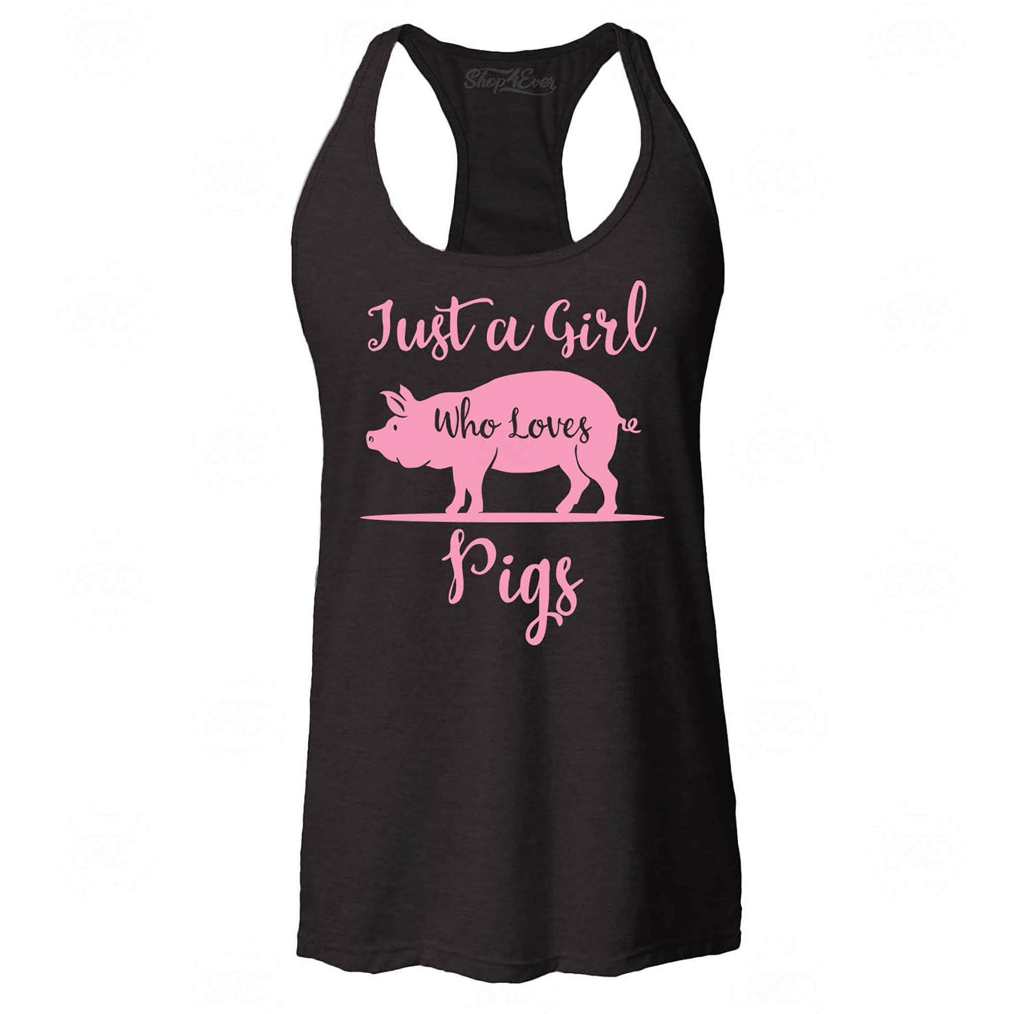 Just A Girl Who Loves Pigs Women's Racerback Tank Top Slim Fit