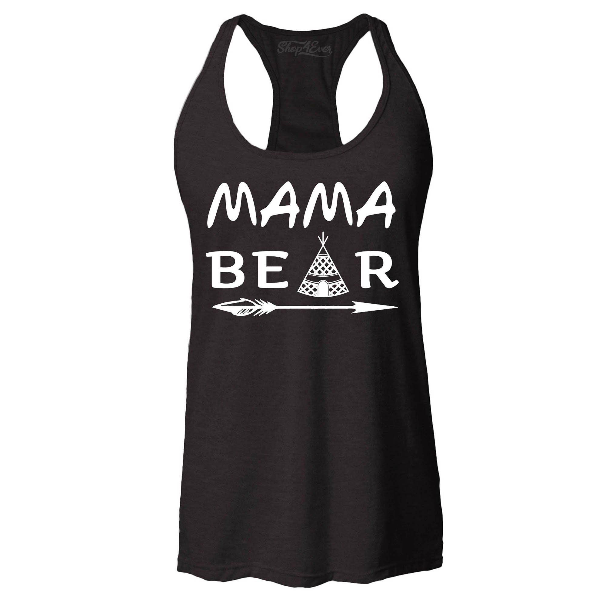 Mama Bear Teepee Women's Racerback Tank Top