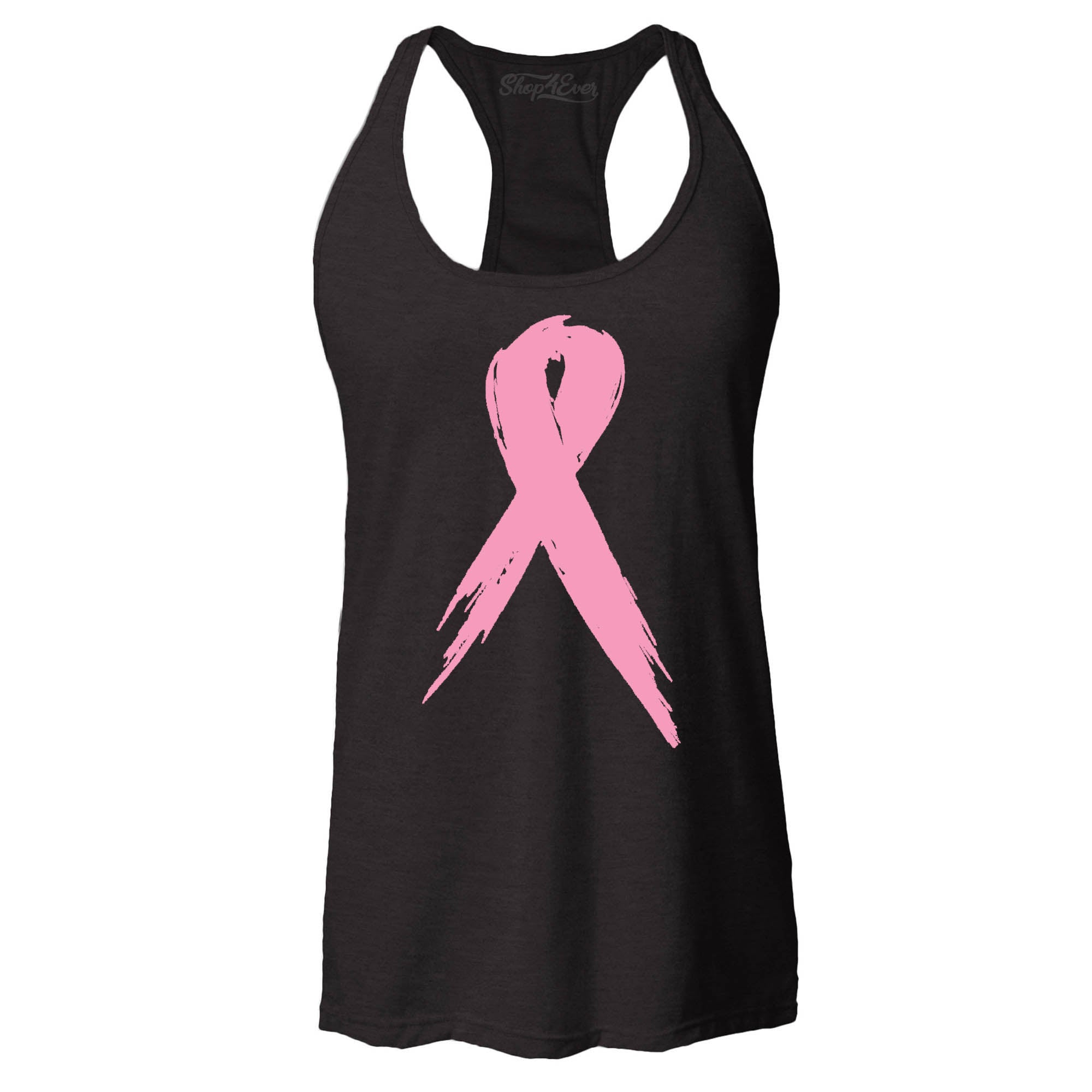 Pink Breast Cancer Ribbon Women's Racerback Tank Top Slim FIT