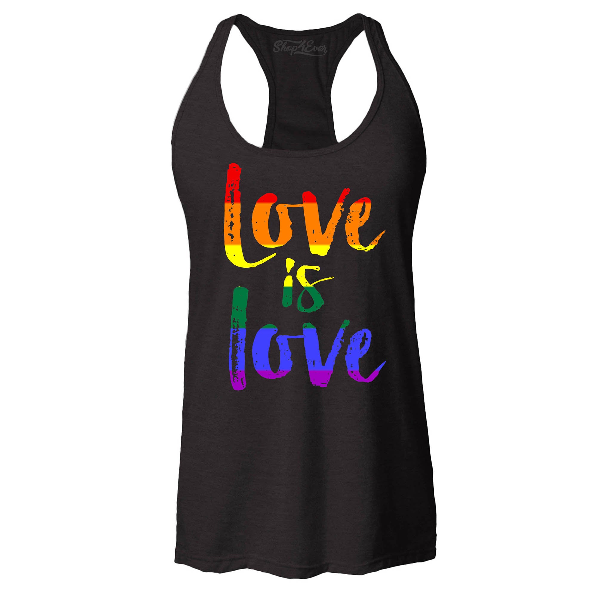 Love is Love Women's Racerback Gay Pride Tank Tops Slim FIT