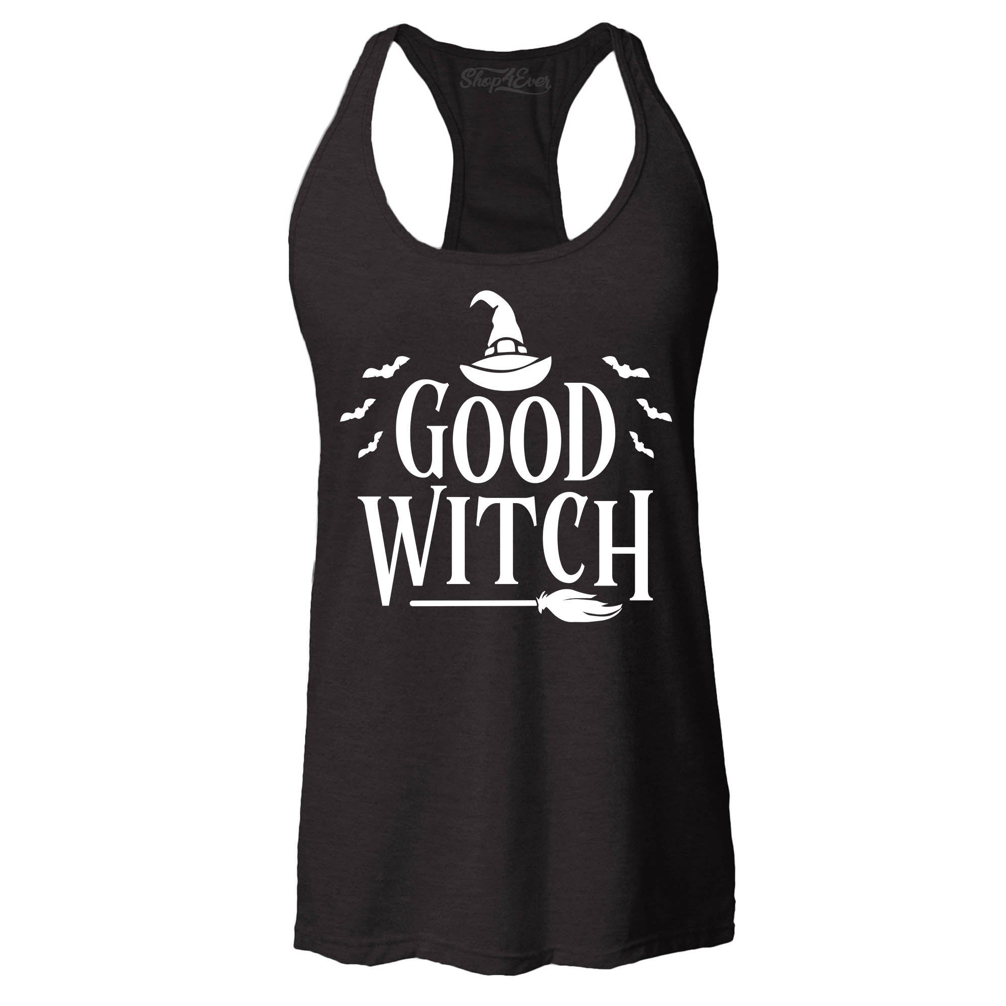 Good Witch ~ Bad Witch Matching Costume Women's Racerback Tank Top Slim Fit