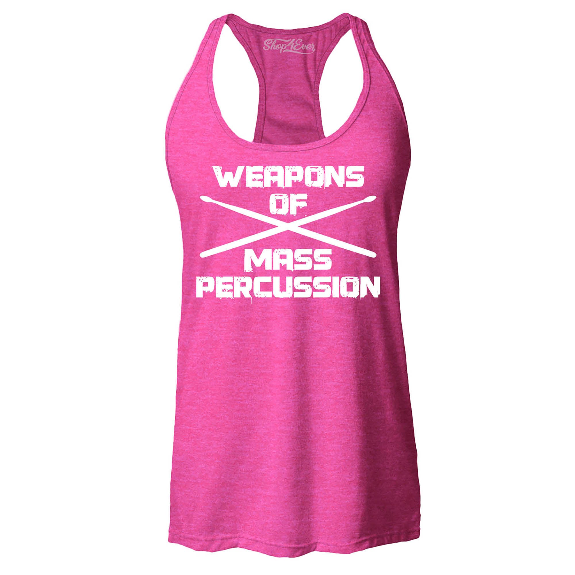 Weapons of Mass Percussion Drumsticks Drummer Women's Racerback Tank Top Slim Fit