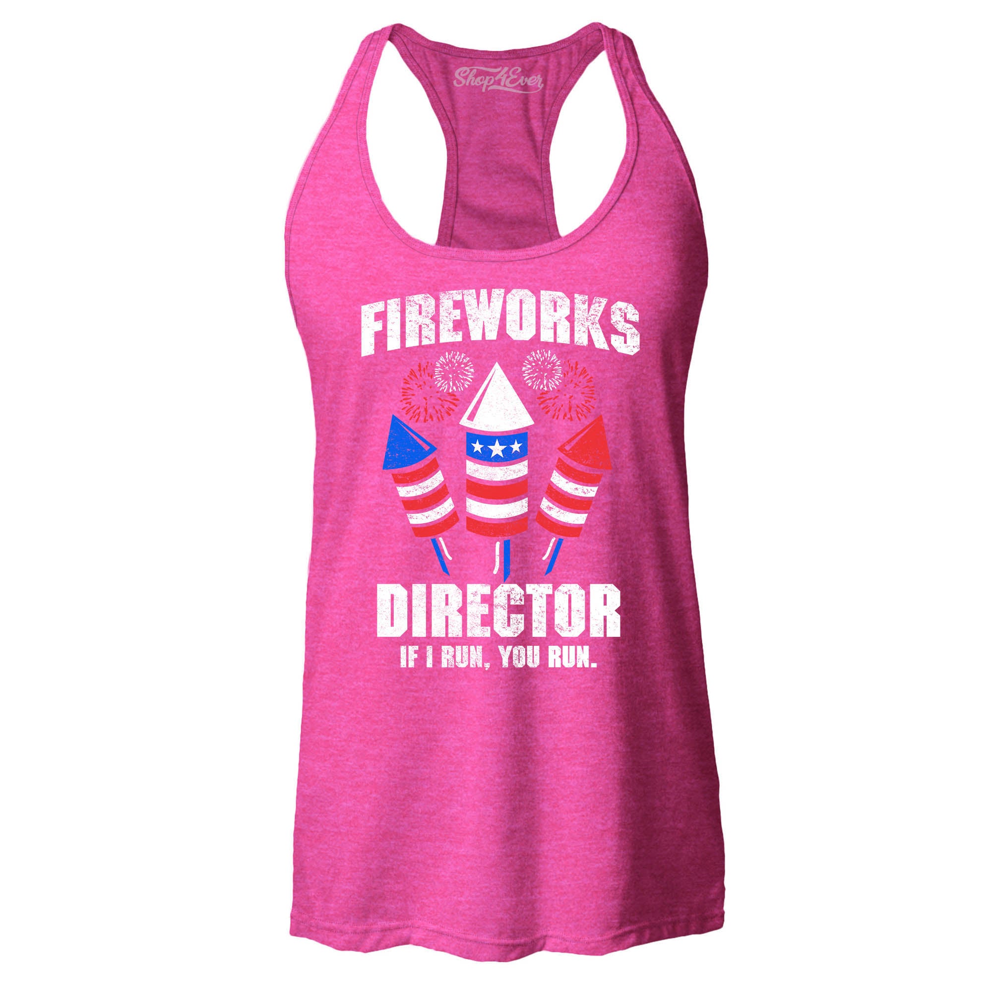 Fireworks Director 4th of July Women's Racerback Tank Top Slim Fit