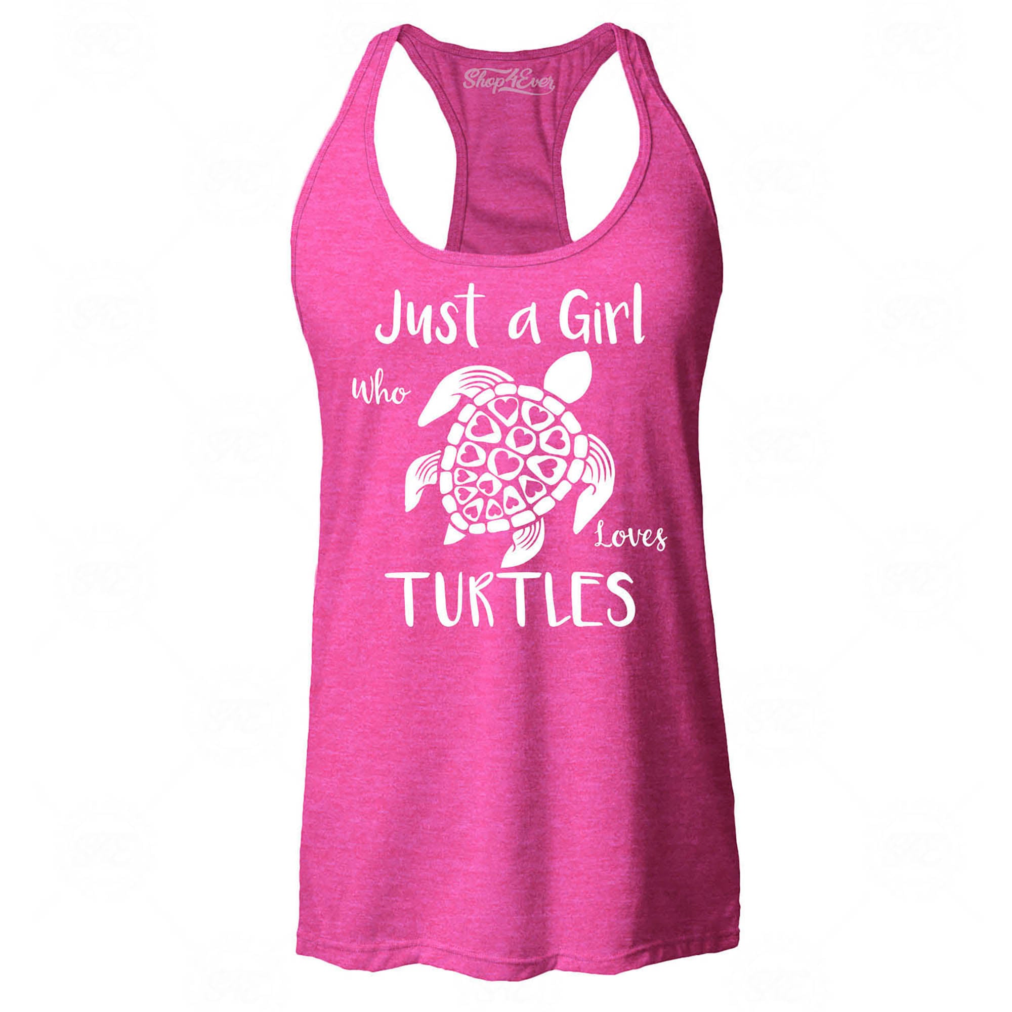 Just A Girl Who Loves Turtles Women's Racerback Tank Top Slim Fit