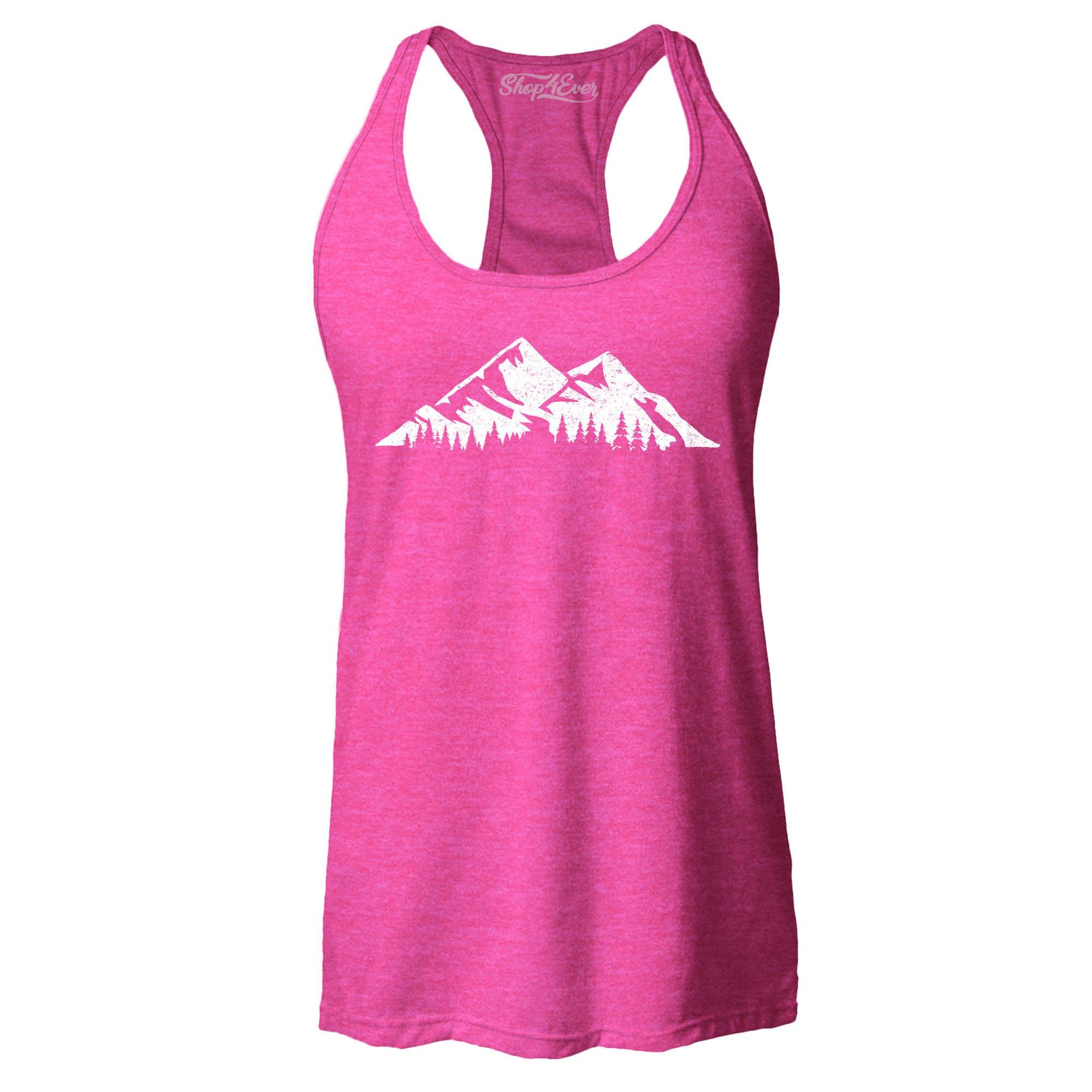 Mountains Scenery Nature Wildlife Women's Racerback Tank Top Slim Fit