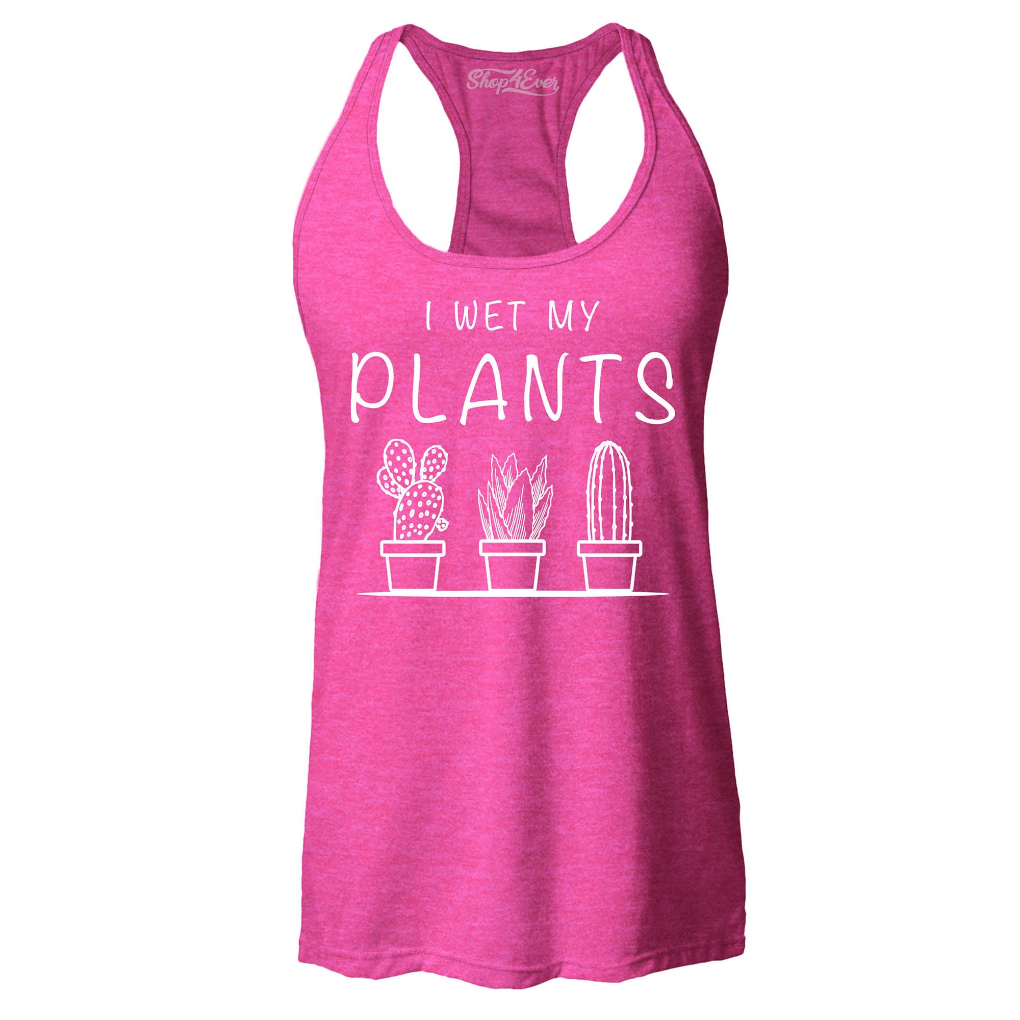 I Wet My Plants Women's Racerback Plant Lady Tank Top Slim Fit