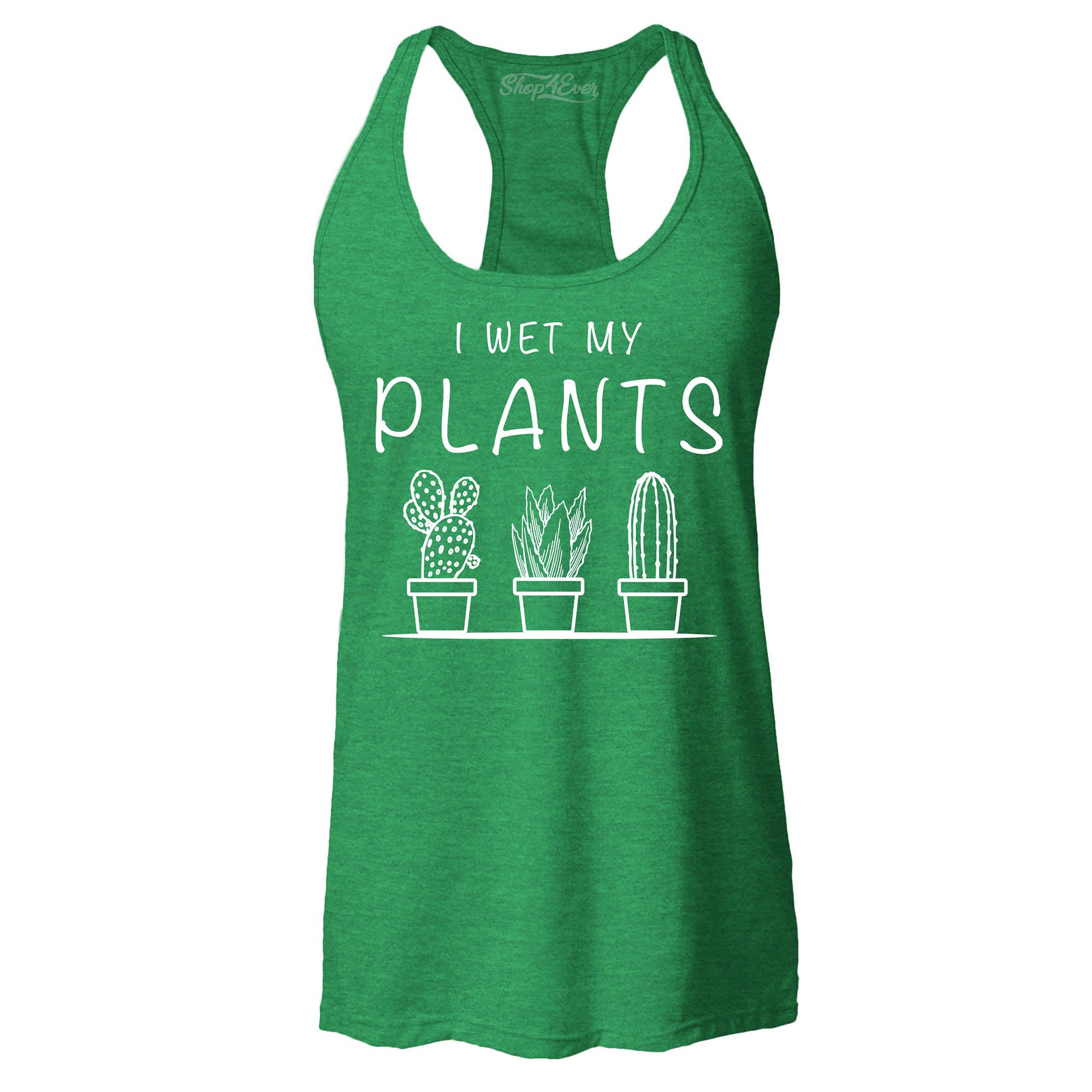 I Wet My Plants Women's Racerback Plant Lady Tank Top Slim Fit
