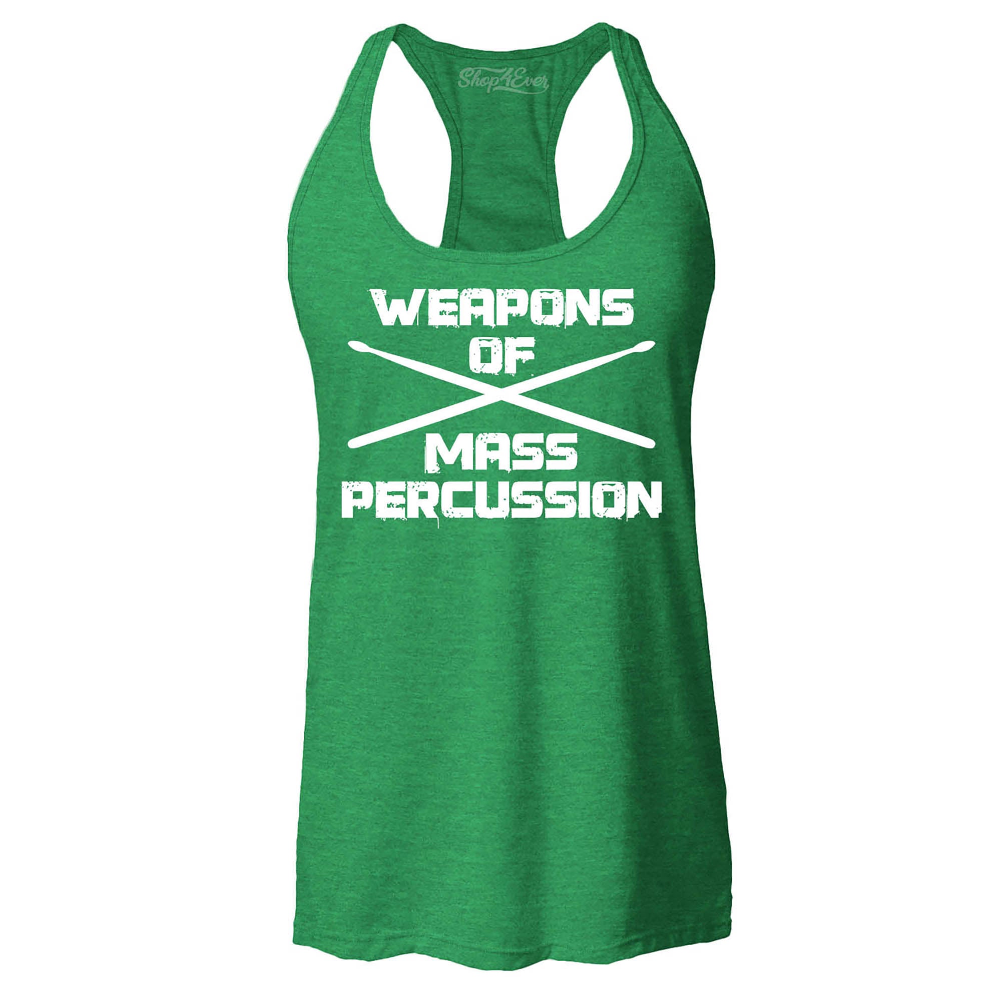 Weapons of Mass Percussion Drumsticks Drummer Women's Racerback Tank Top Slim Fit