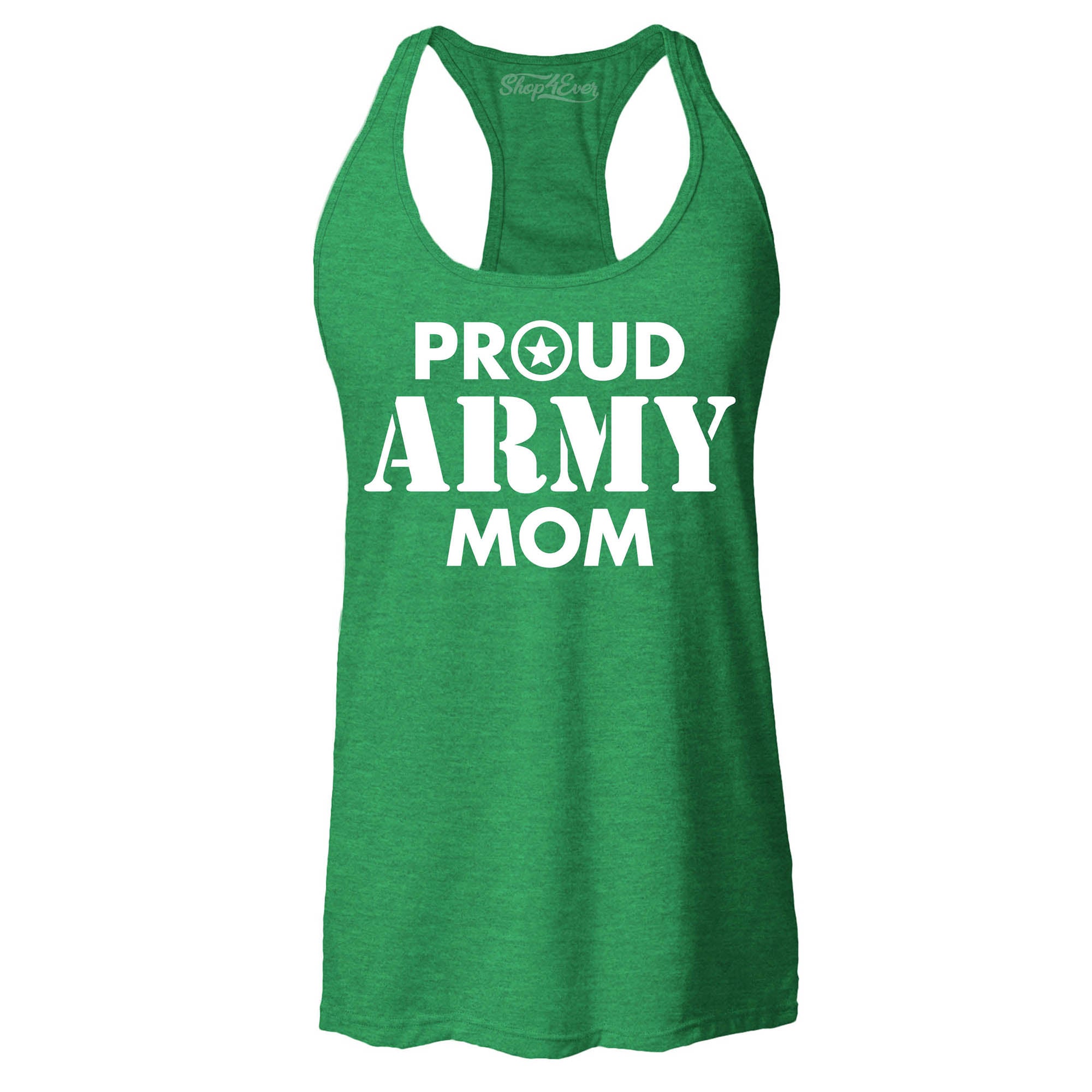 Proud Army Mom Women's Racerback Tank Top Slim Fit