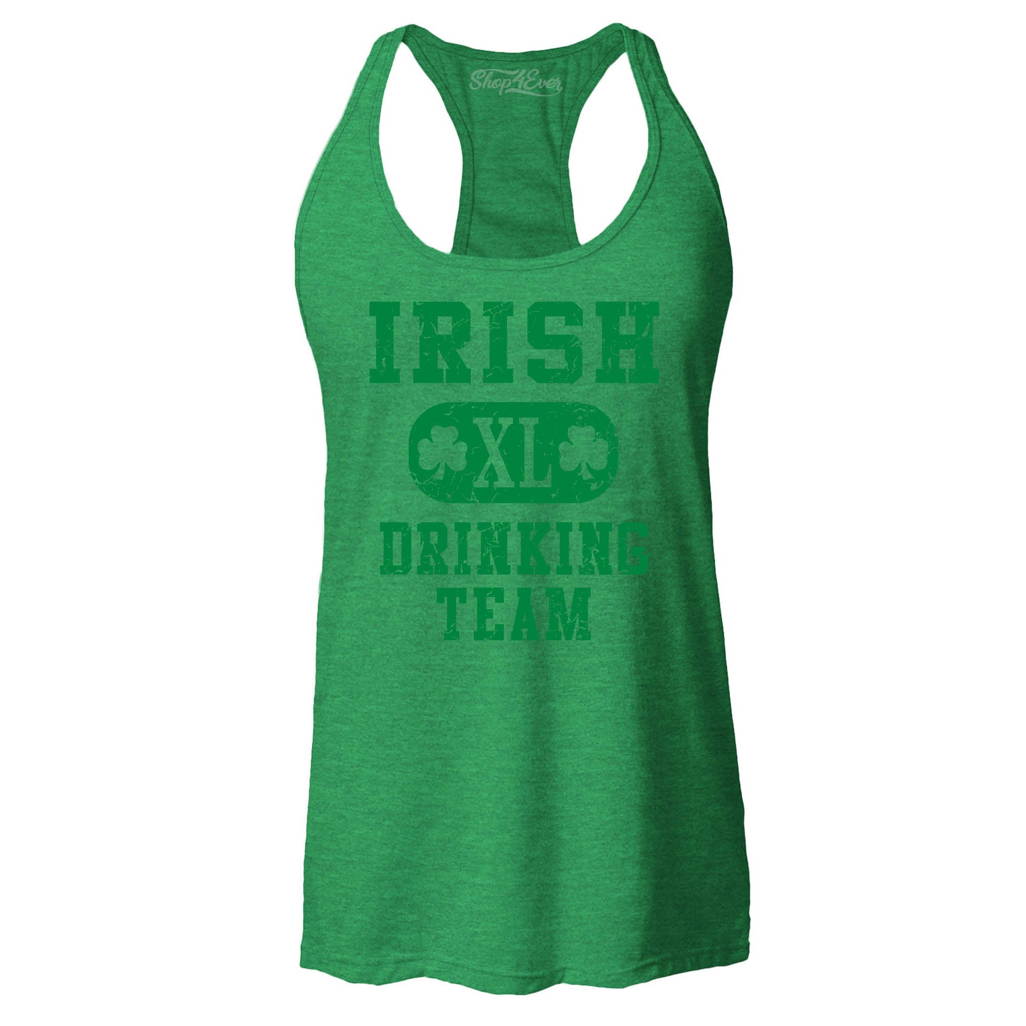 Irish Drinking Team Women's Racerback St. Patrick's Day Tank Tops Slim FIT
