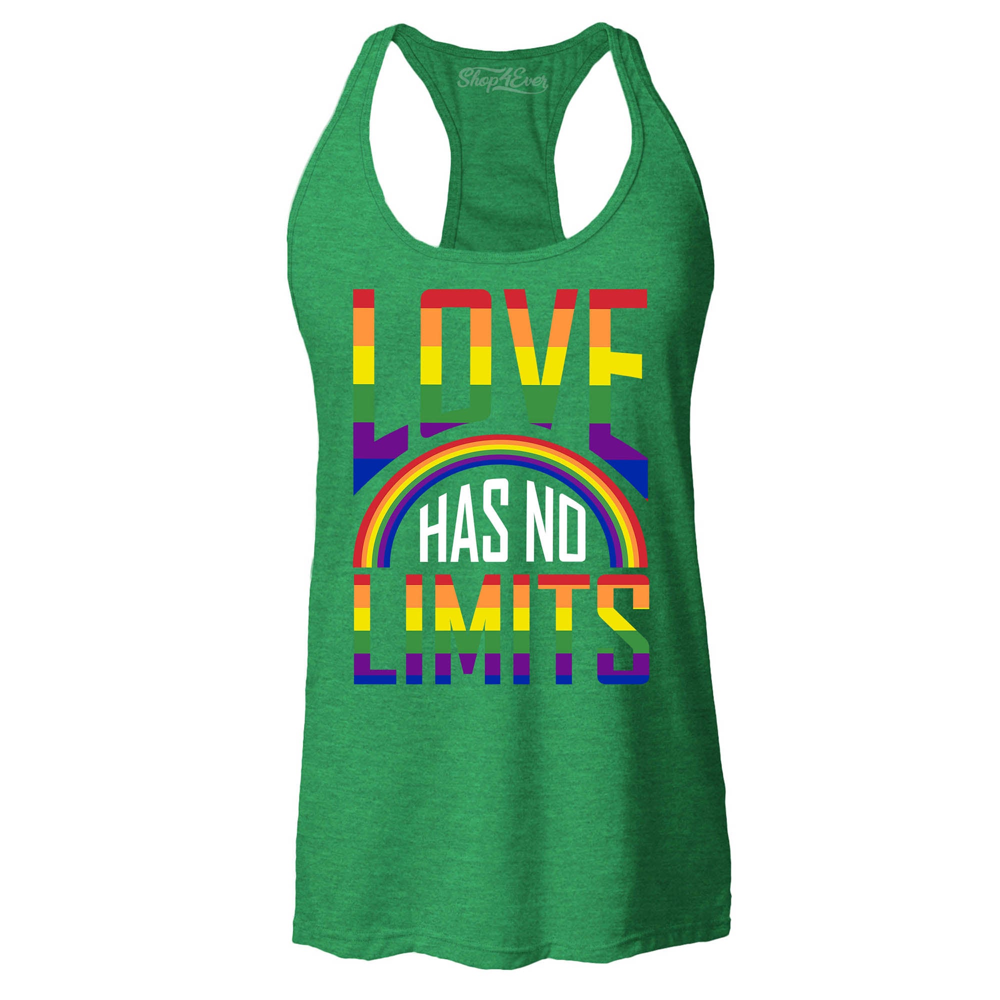 Love Has No Limits ~ Gay Pride Women's Racerback Tank Top Slim Fit