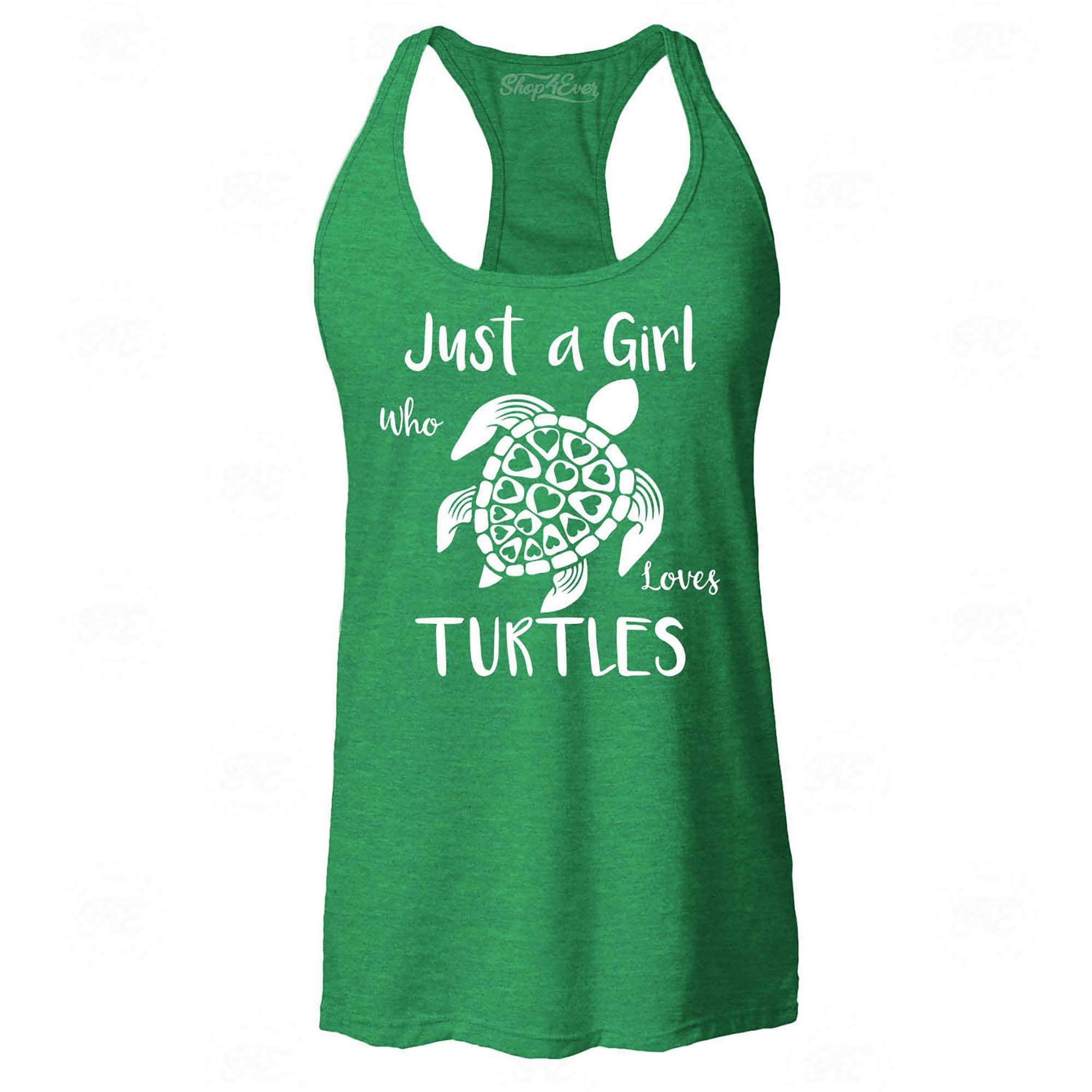 Just A Girl Who Loves Turtles Women's Racerback Tank Top Slim Fit